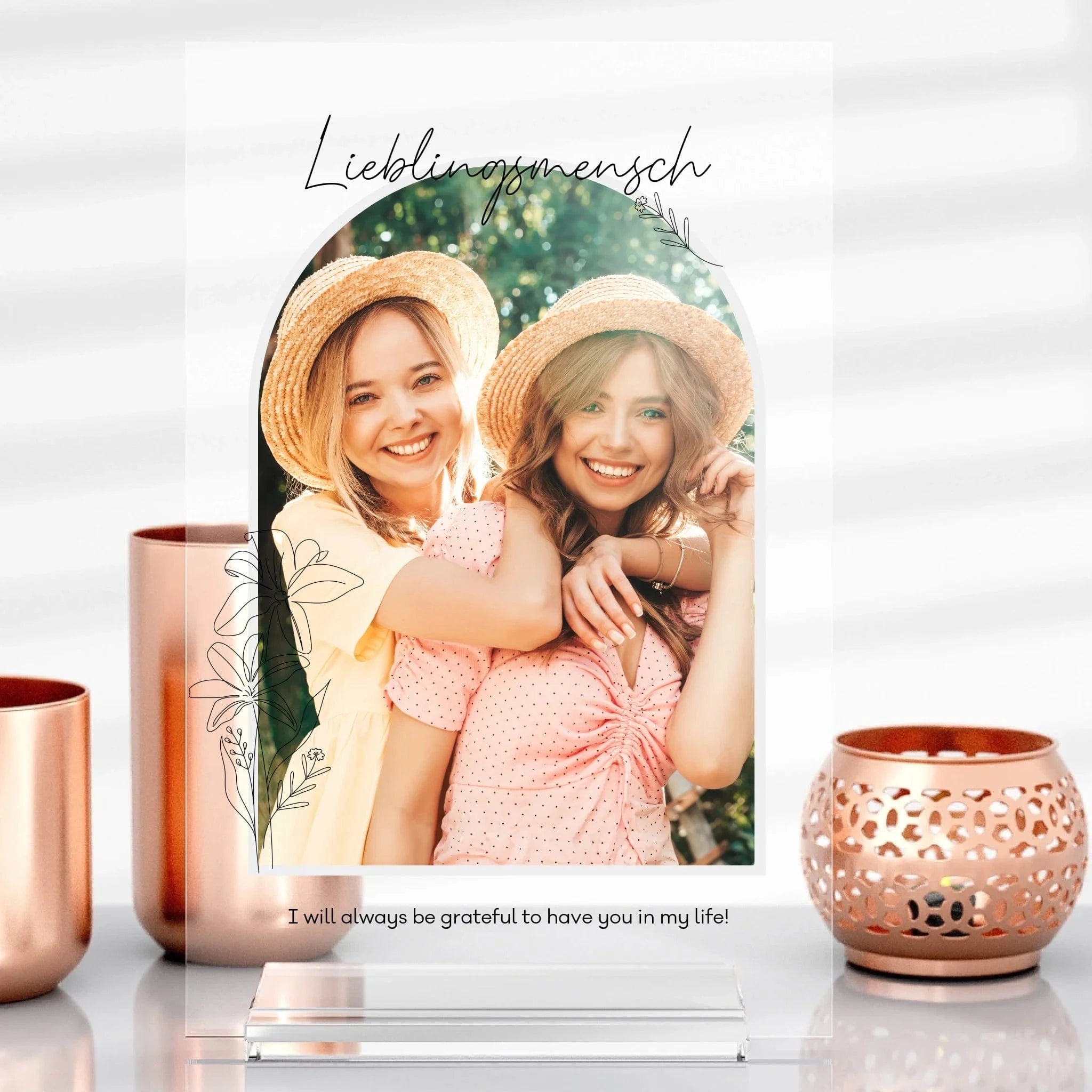 Flower Aufsteller aus Glas - Aufsteller Acrylglas-Fotoaufsteller - Hoch-/Querformat / Hochformat / 13x20 cm von Schmidt Digitaldruck GmbH