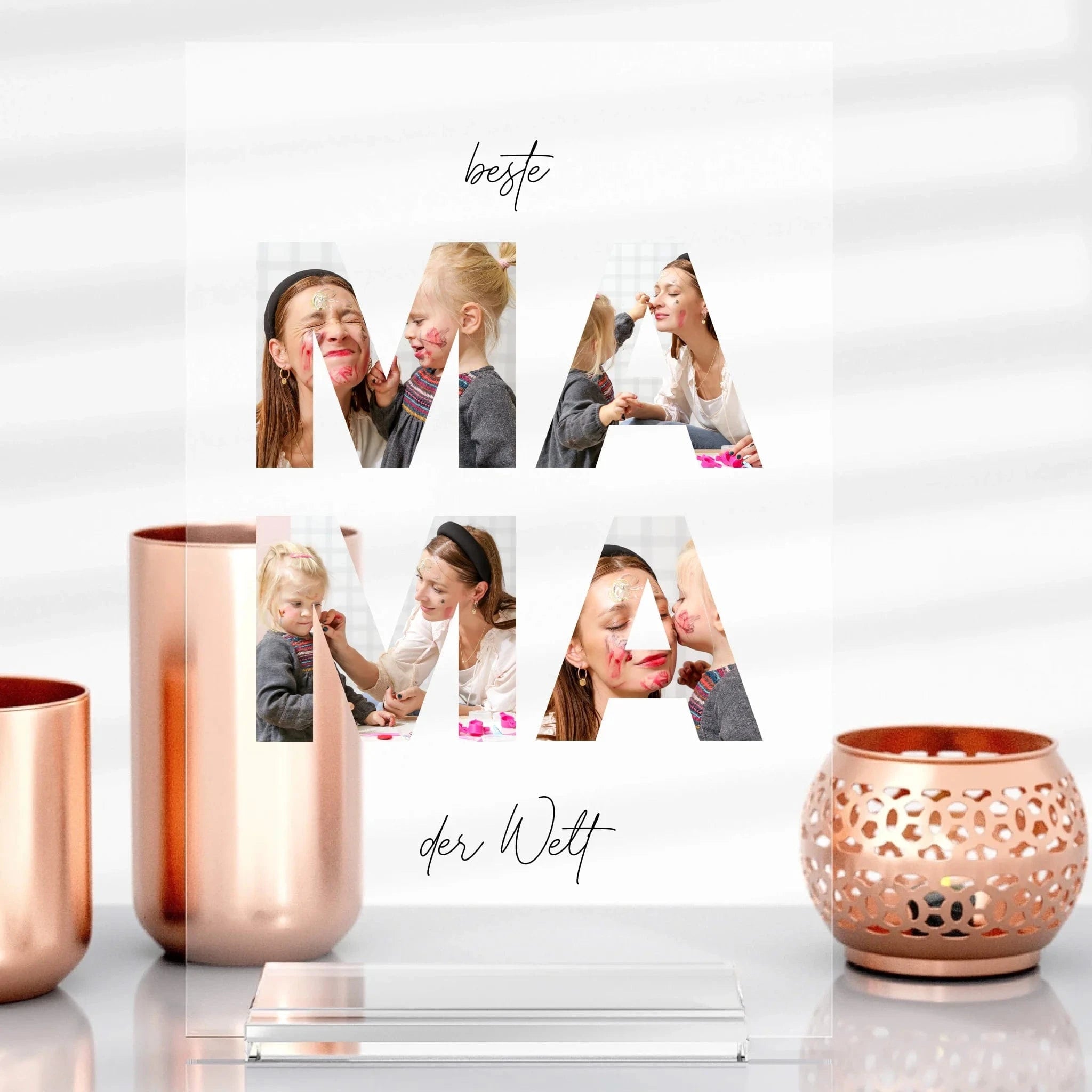 Mama Bild-Aufsteller aus Glas - Aufsteller Acrylglas-Fotoaufsteller - Hoch-/Querformat / Hochformat / 13x20 cm von Schmidt Digitaldruck GmbH