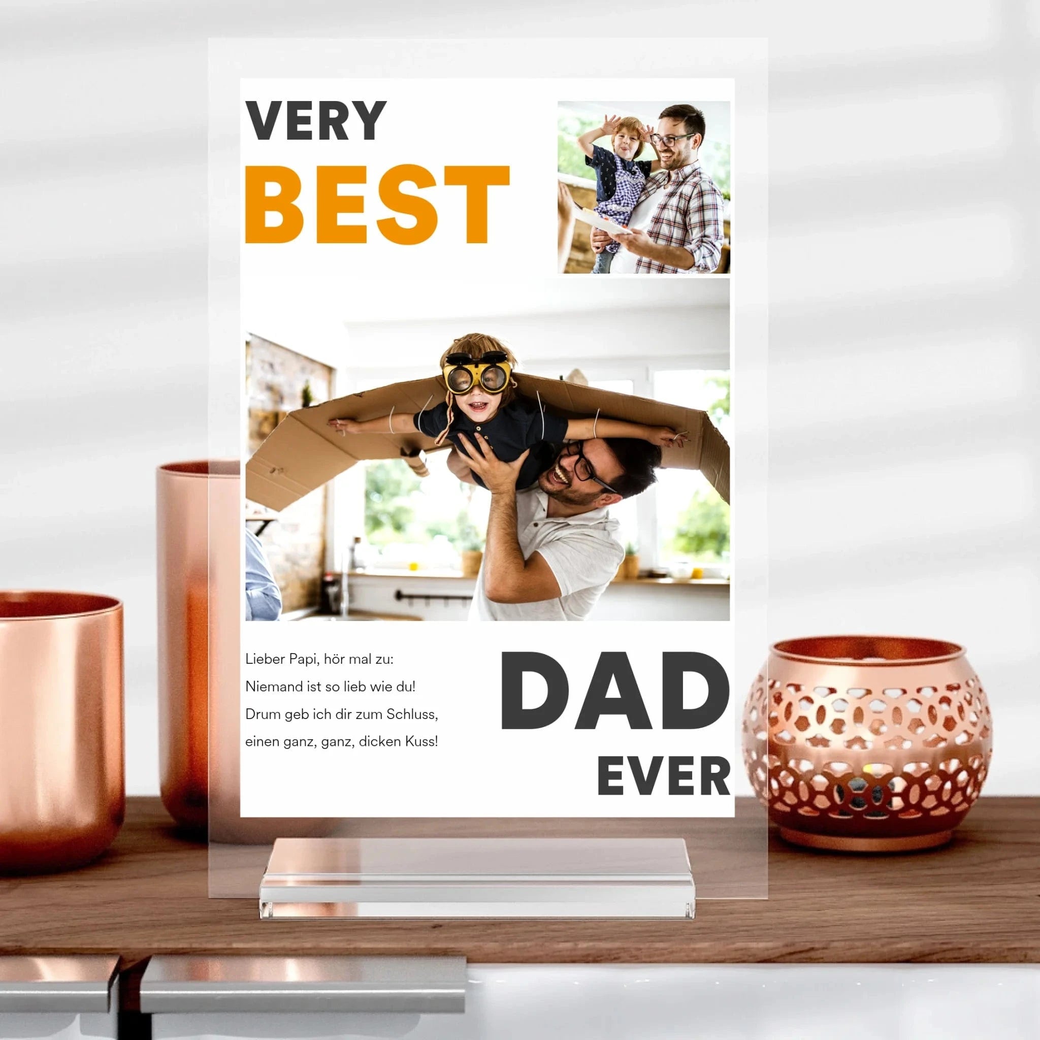 Best Dad Aufsteller aus Glas - Aufsteller von Schmidt Digitaldruck GmbH