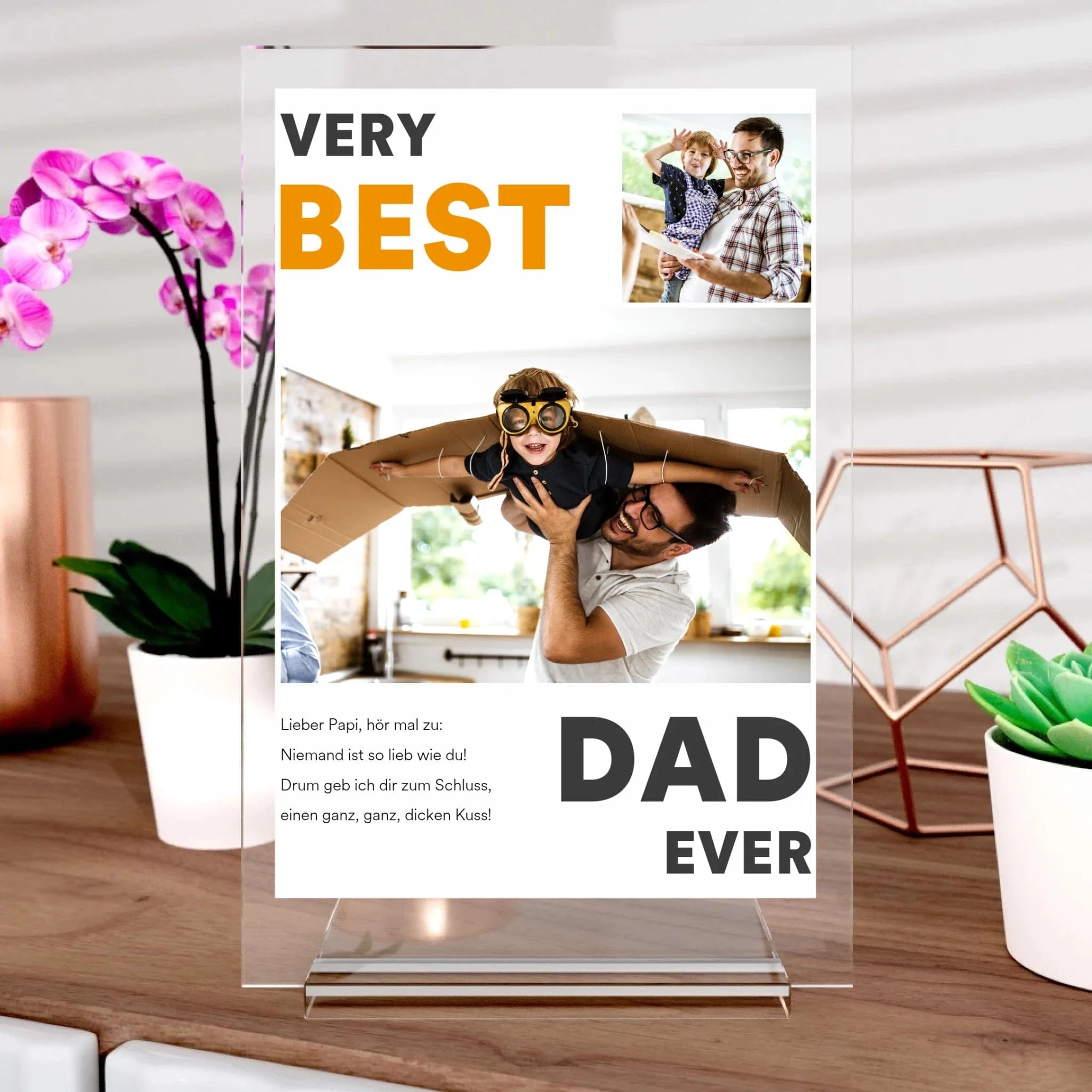 Best Dad Aufsteller aus Glas - Aufsteller von Schmidt Digitaldruck GmbH
