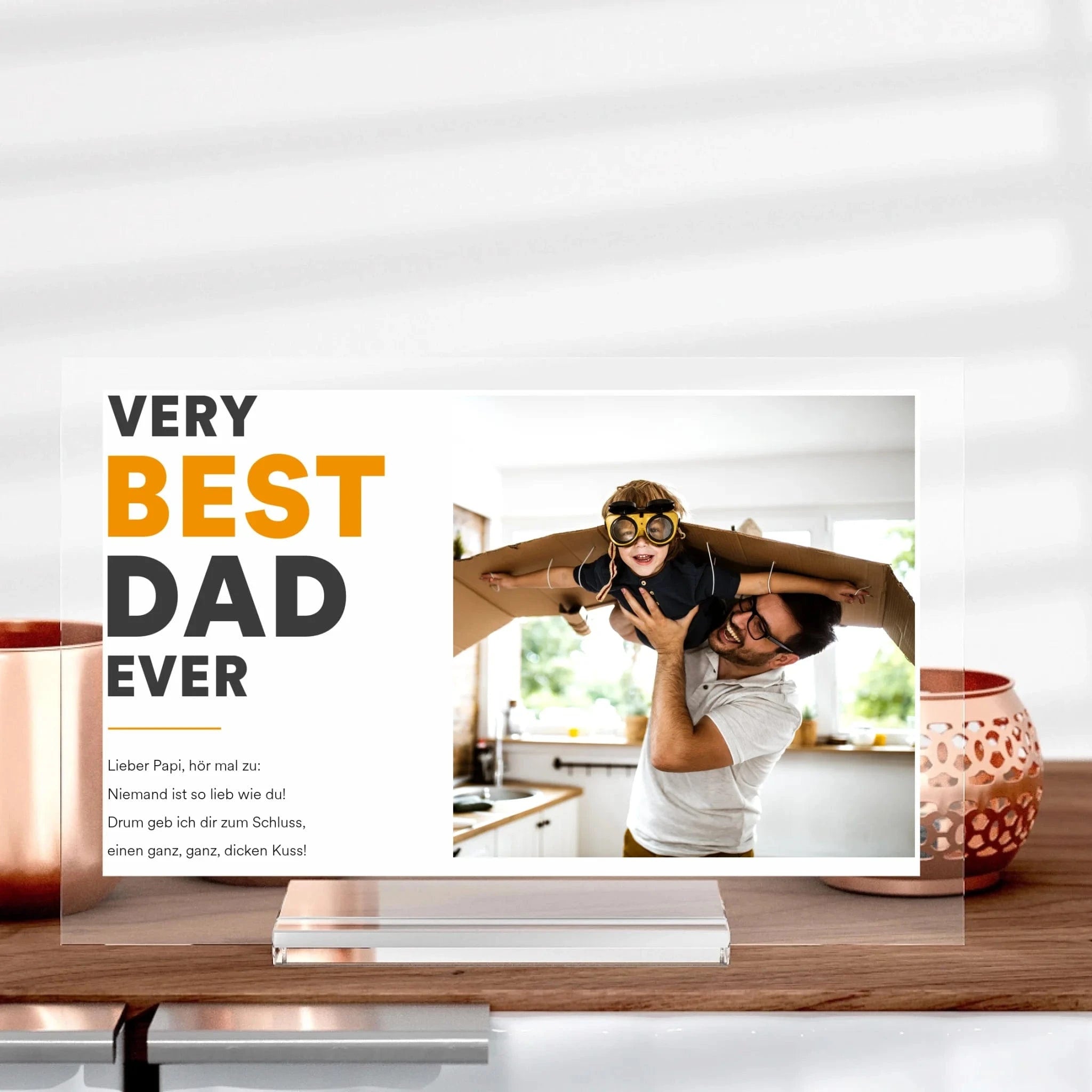 Best Dad Aufsteller aus Glas - Aufsteller von Schmidt Digitaldruck GmbH