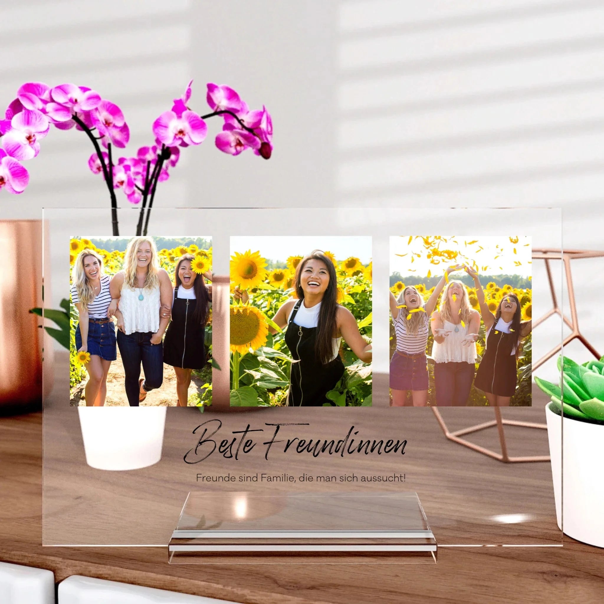 Collage-Aufsteller aus Glas - Aufsteller von Schmidt Digitaldruck GmbH