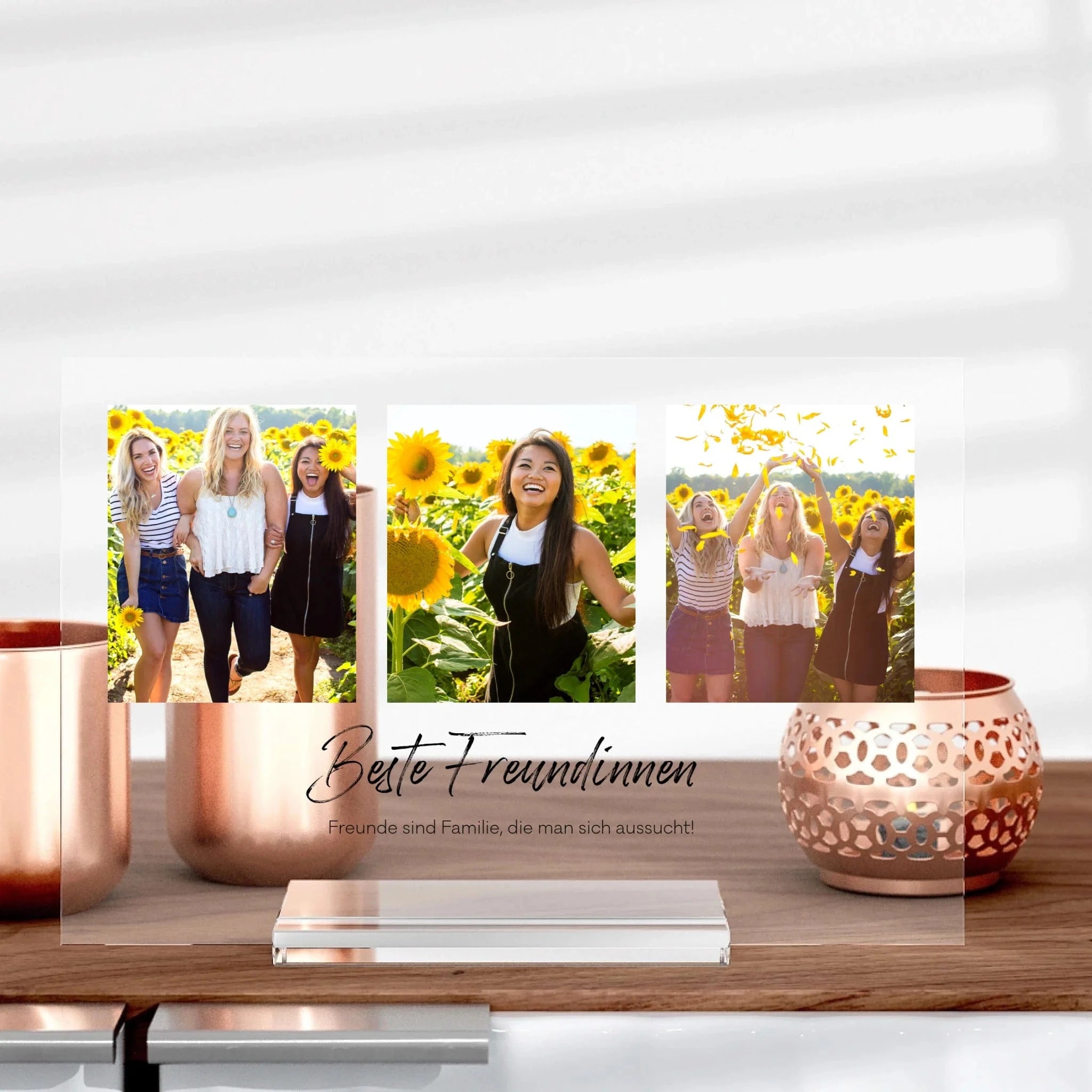 Collage-Aufsteller aus Glas - Aufsteller von Schmidt Digitaldruck GmbH