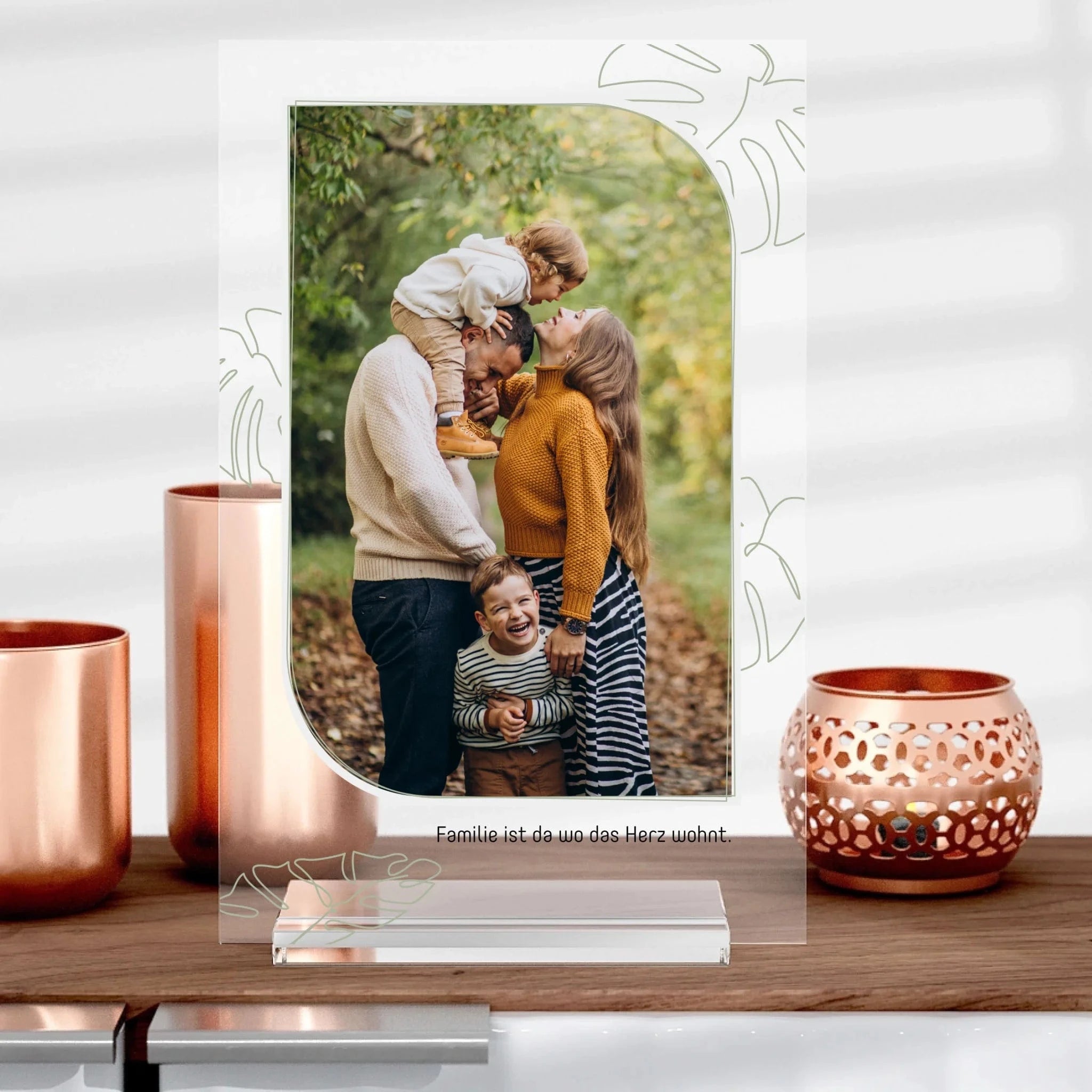 Family Aufsteller aus Glas - Aufsteller von Schmidt Digitaldruck GmbH