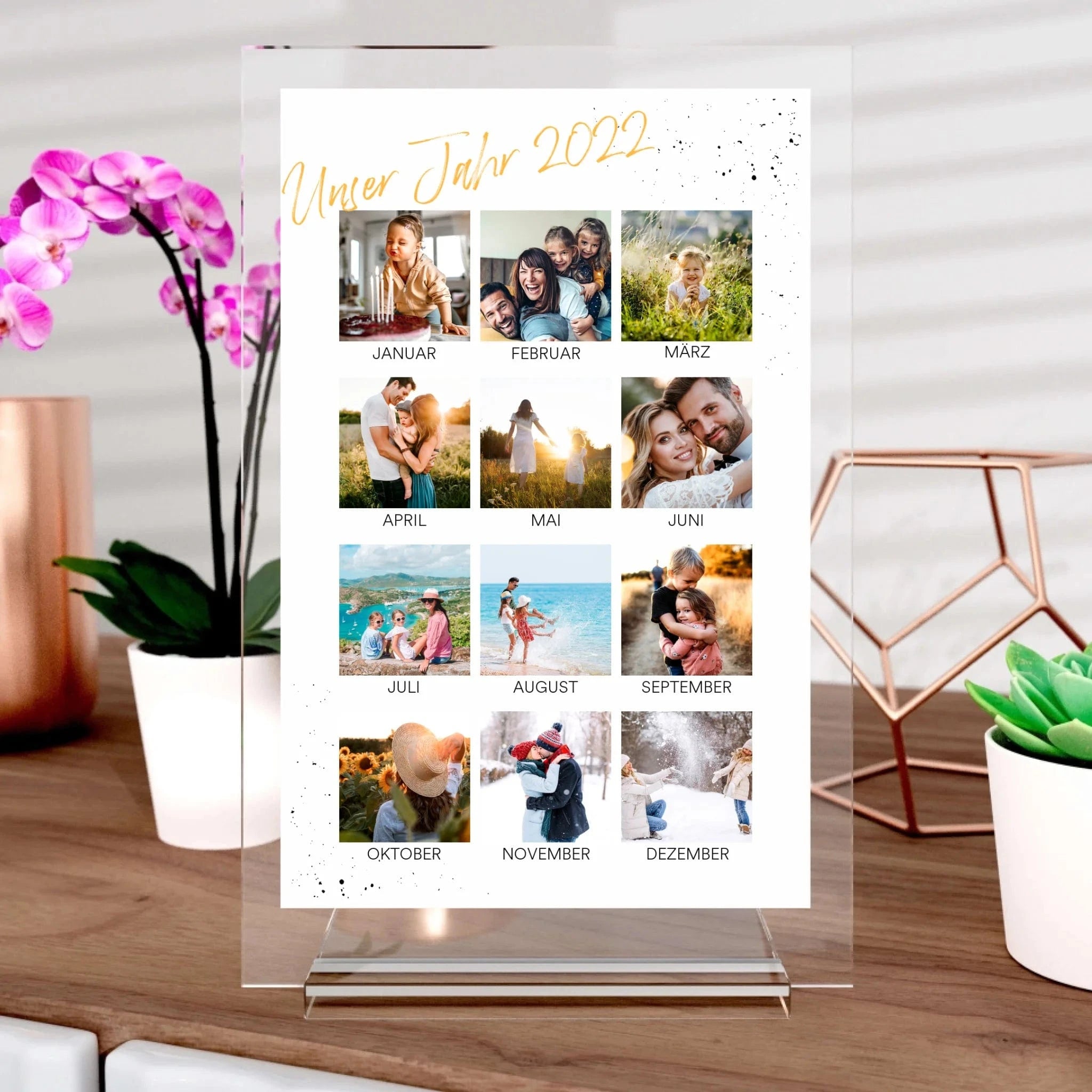 Fotokalender Aufsteller aus Glas - Aufsteller von Schmidt Digitaldruck GmbH