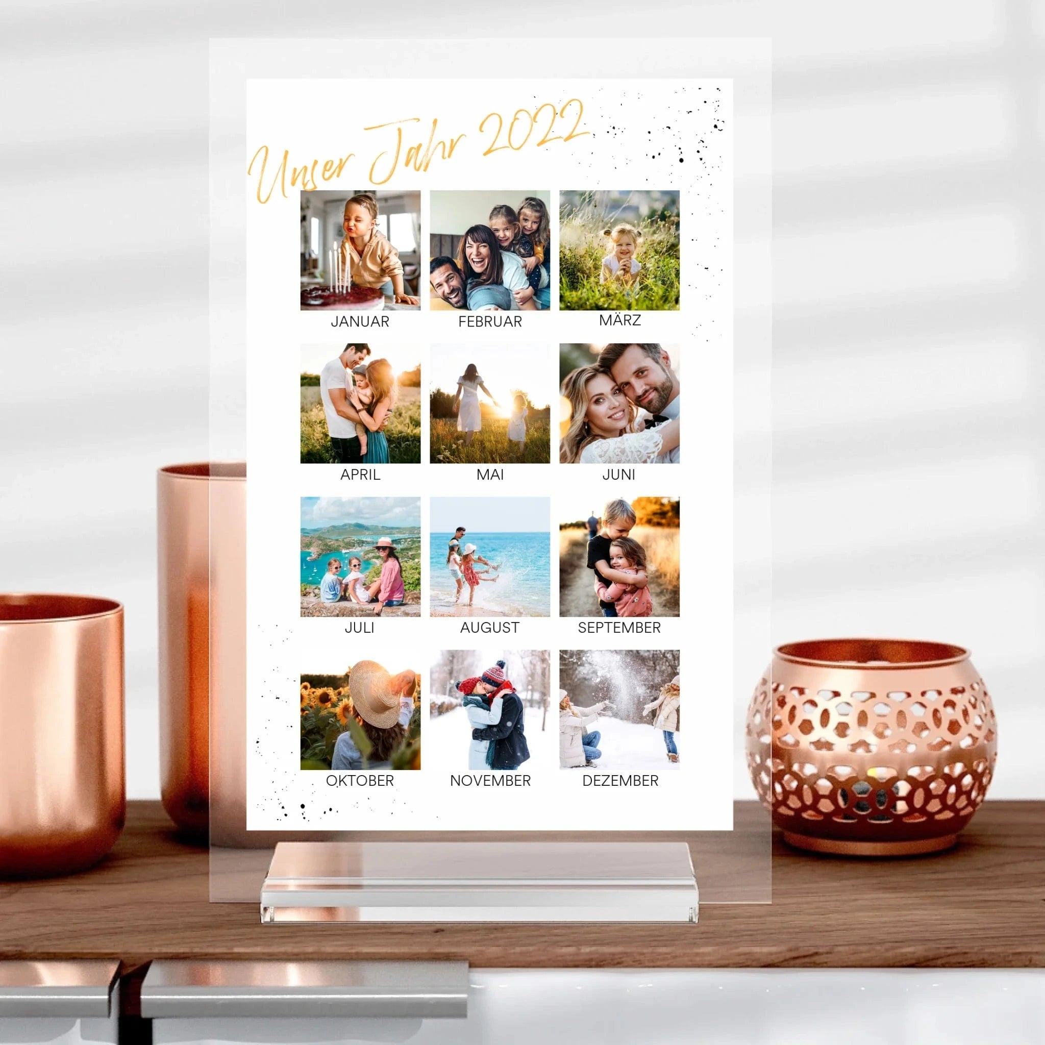 Fotokalender Aufsteller aus Glas - Aufsteller von Schmidt Digitaldruck GmbH