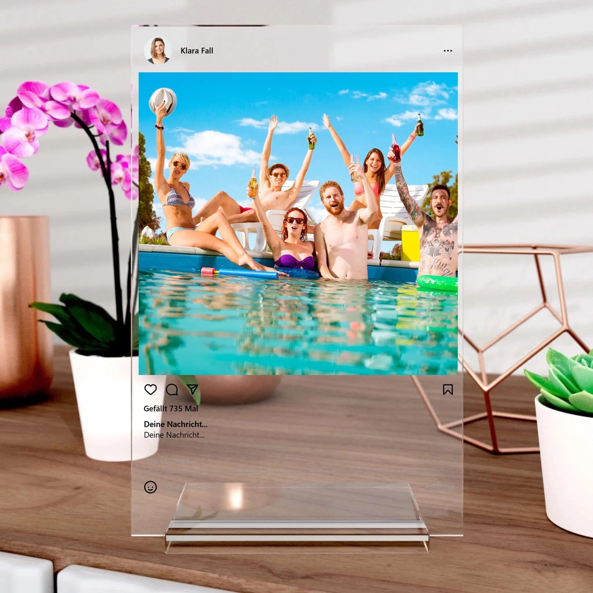 Instagram Post mit Bild als Geschenk - Aufsteller von Schmidt Digitaldruck GmbH