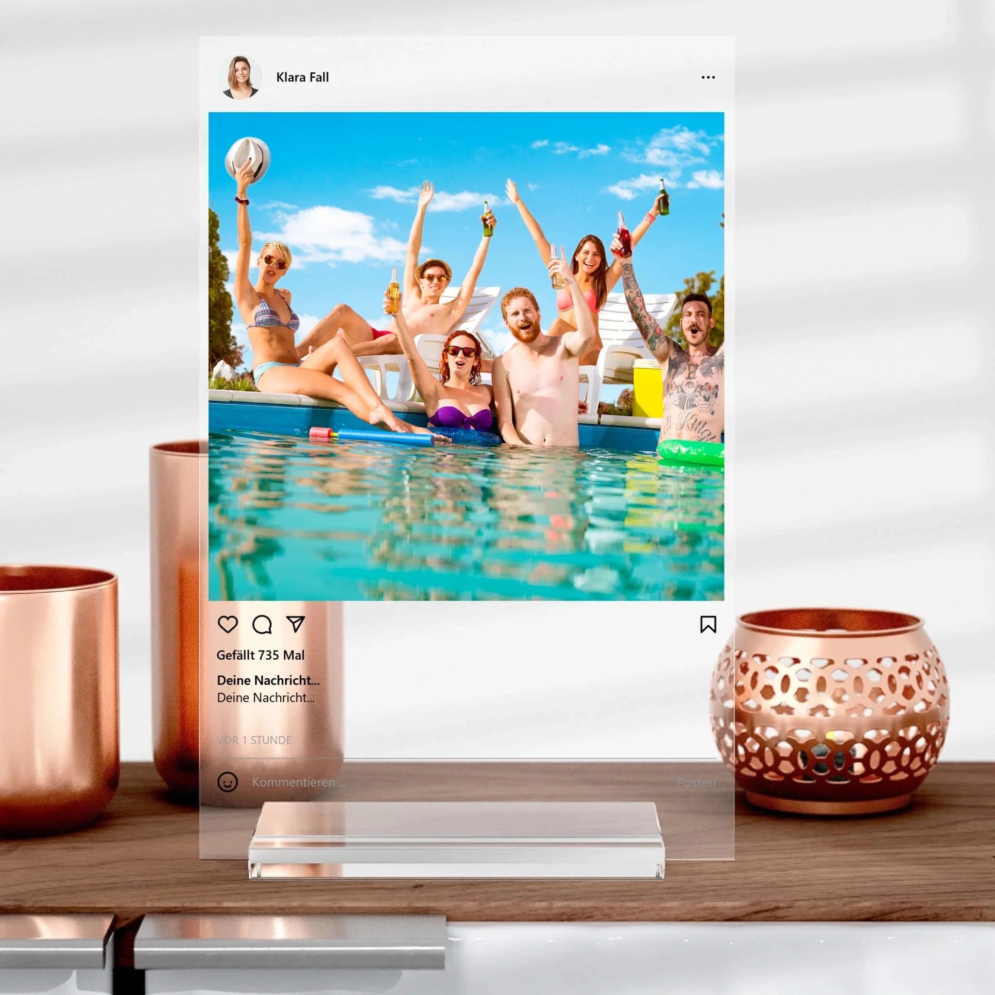 Instagram Post mit Bild als Geschenk - Aufsteller von Schmidt Digitaldruck GmbH