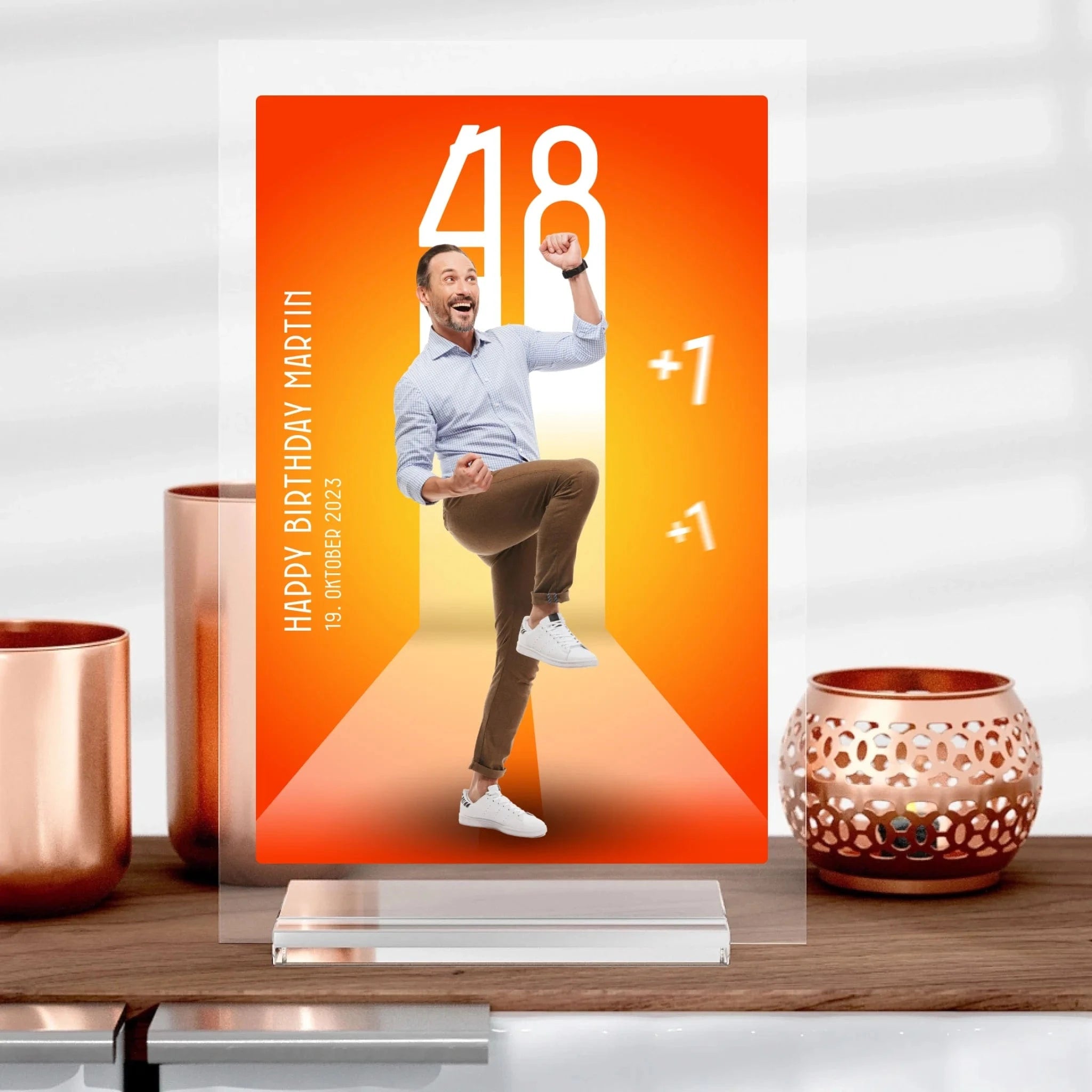 Lebensjahr Geburtstagsaufsteller aus Acrylglas - Aufsteller von Schmidt Digitaldruck GmbH