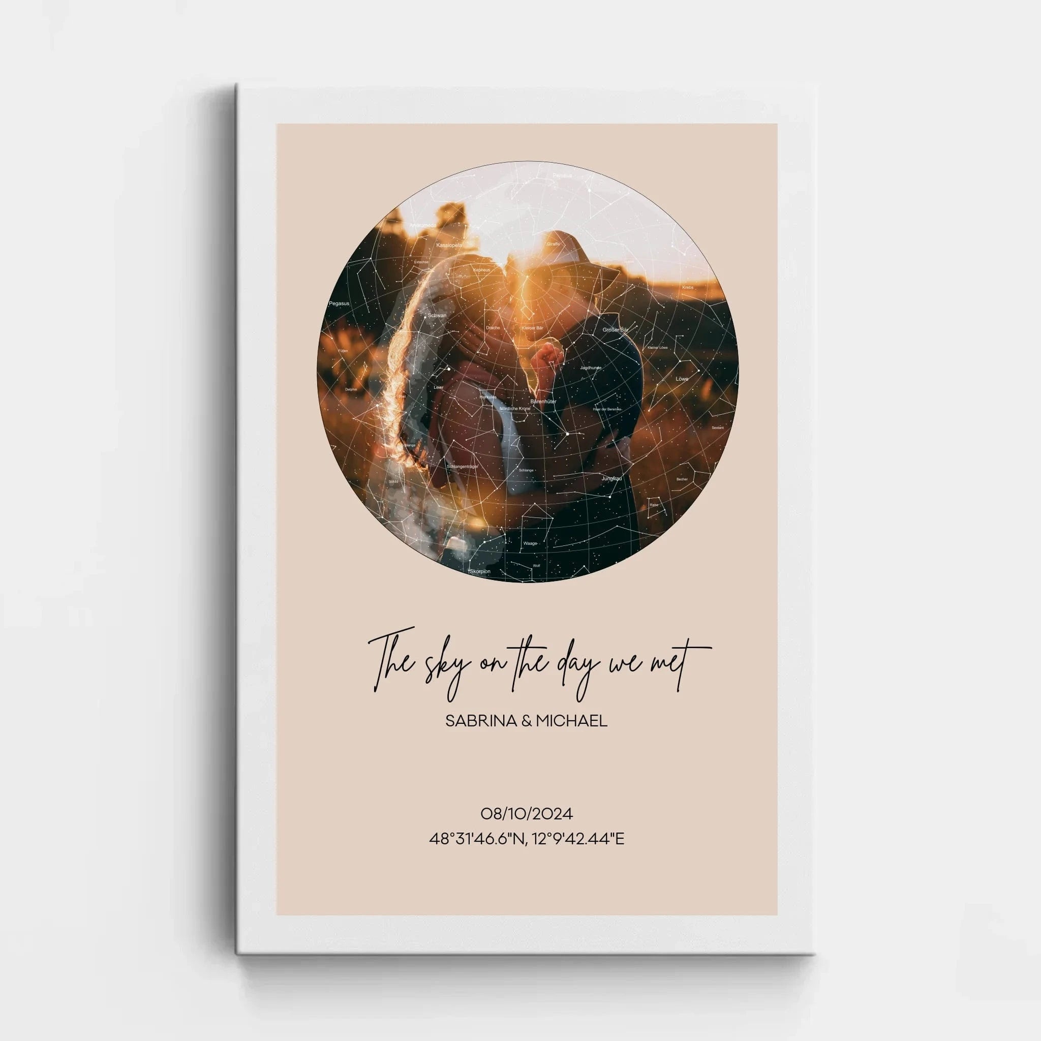 Sternbild - Aufsteller Leinwand Standard / Ohne / 20 x 30 cm von Schmidt Digitaldruck GmbH