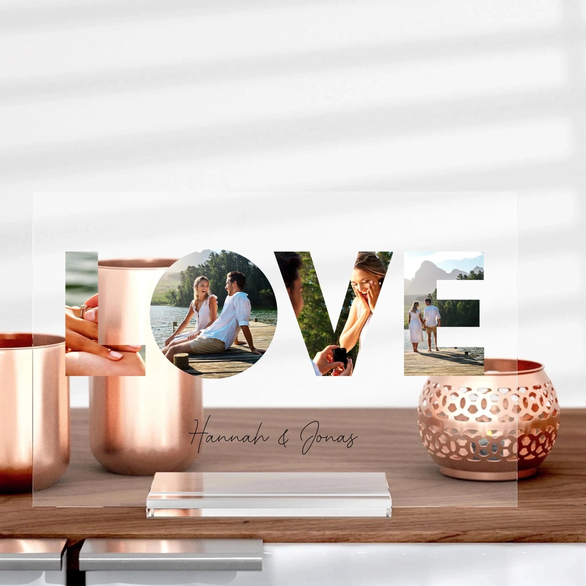 LOVE Aufsteller aus Glas - Aufsteller von Schmidt Digitaldruck GmbH