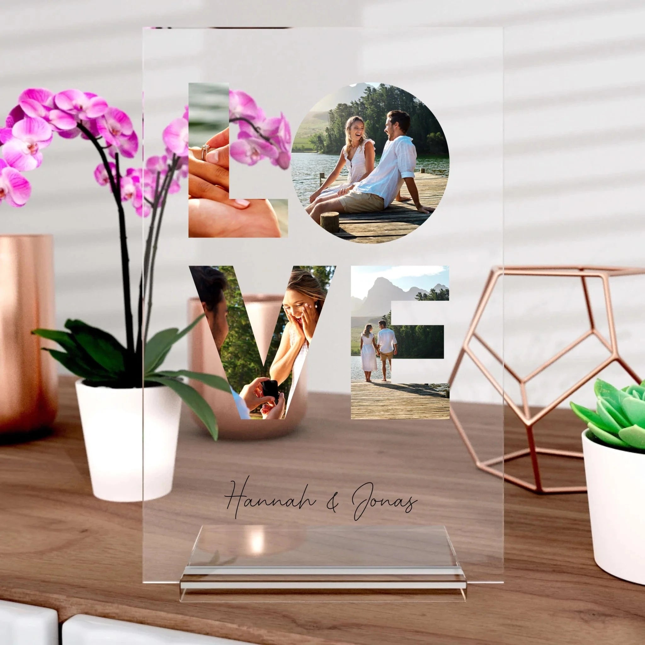 LOVE Aufsteller aus Glas - Aufsteller von Schmidt Digitaldruck GmbH