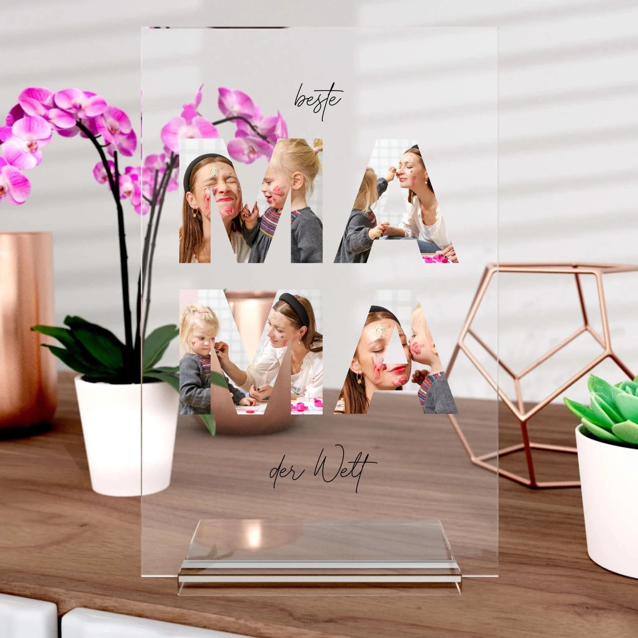 Mama Bild-Aufsteller aus Glas - Aufsteller von Schmidt Digitaldruck GmbH