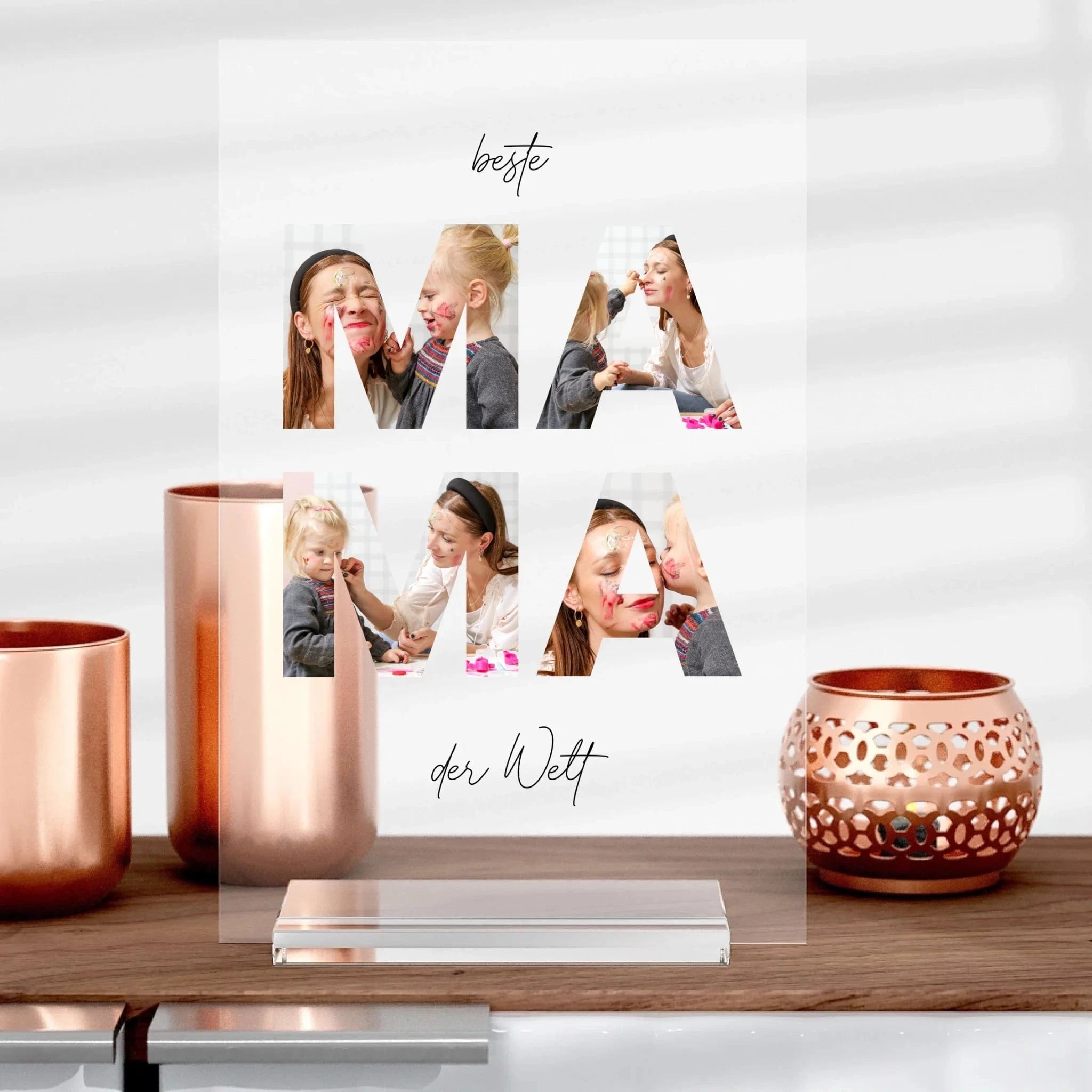 Mama Bild-Aufsteller aus Glas - Aufsteller von Schmidt Digitaldruck GmbH