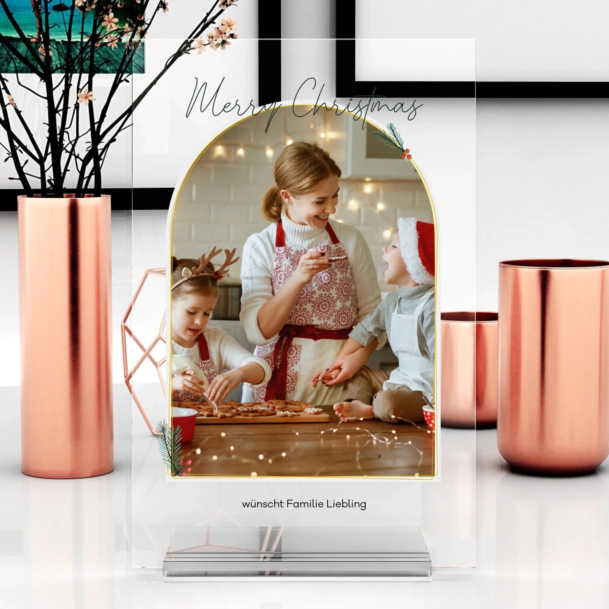 Merry Christmas Aufsteller aus Glas - Aufsteller von Schmidt Digitaldruck GmbH