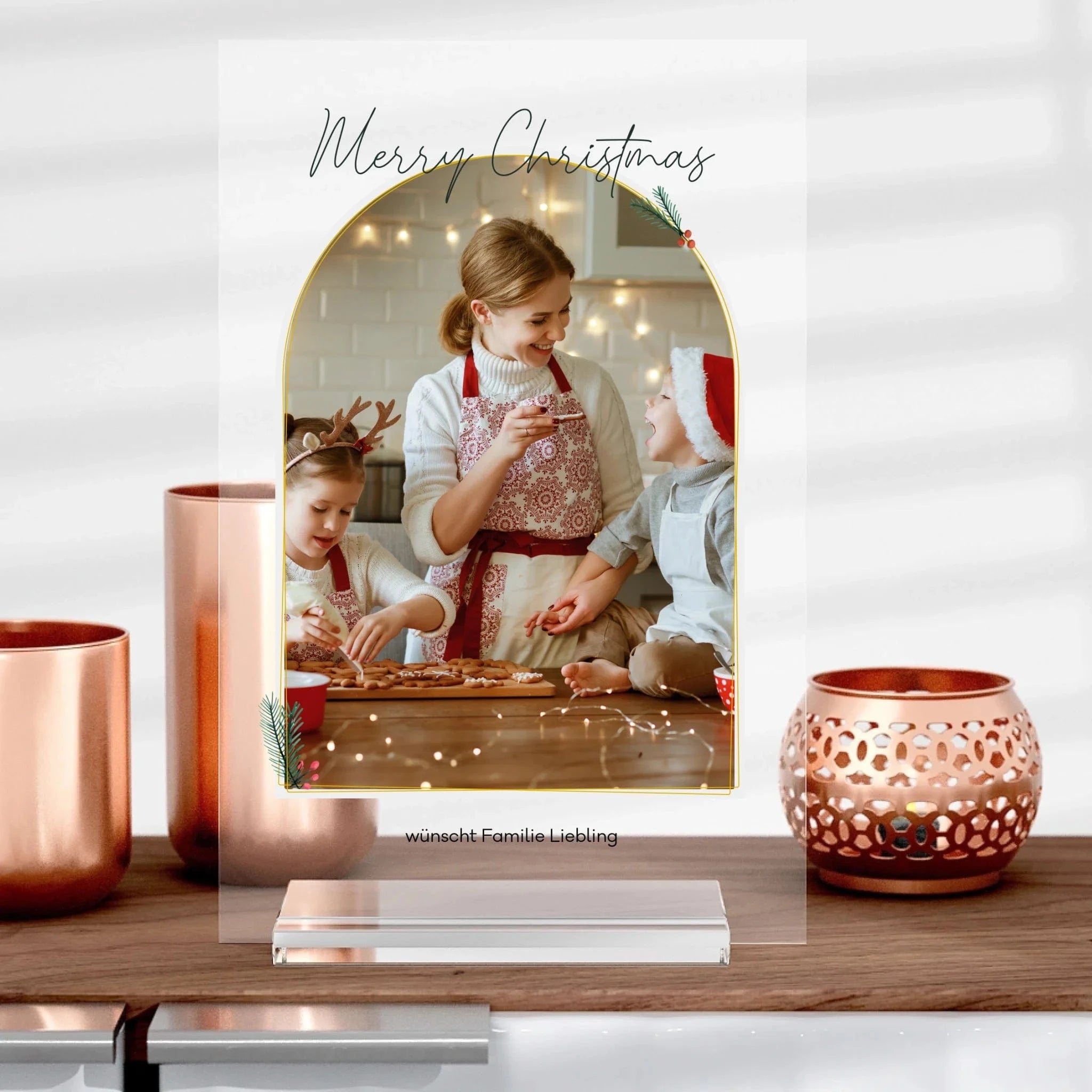 Merry Christmas Aufsteller aus Glas - Aufsteller von Schmidt Digitaldruck GmbH