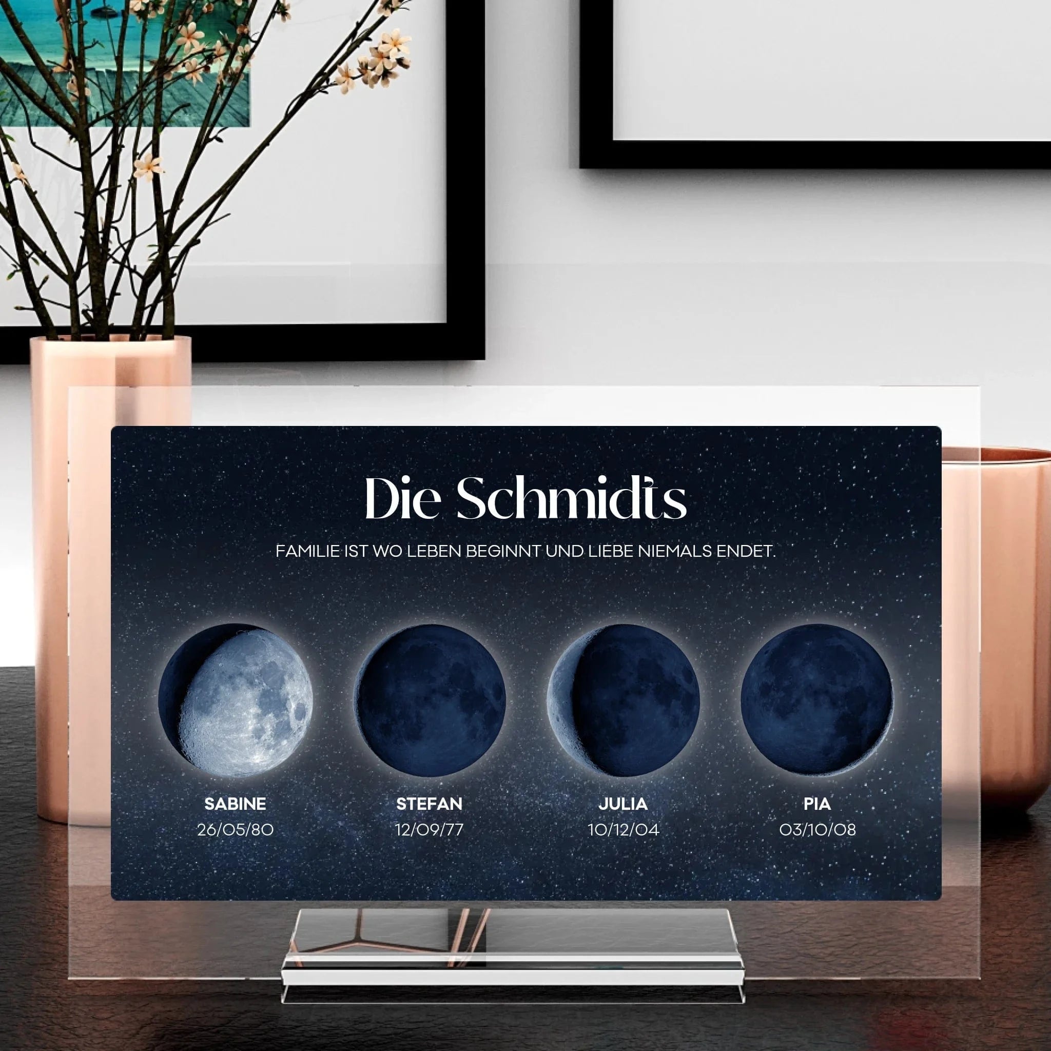 Mondphasen Aufsteller aus Glas - Aufsteller von Schmidt Digitaldruck GmbH