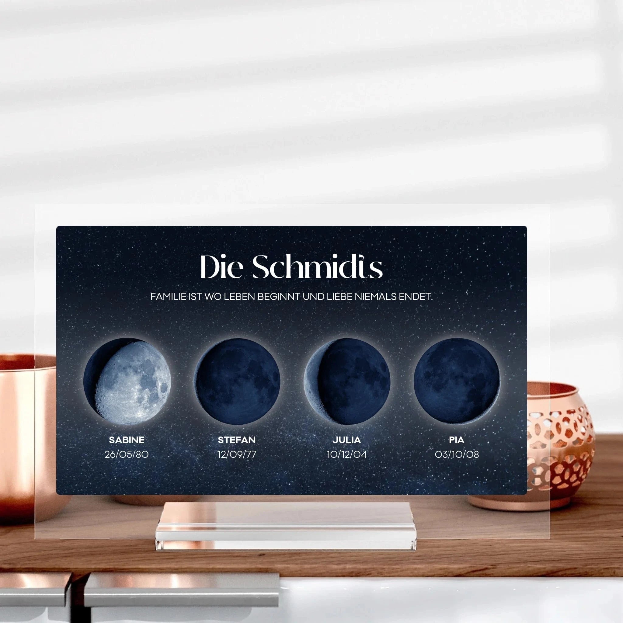 Mondphasen Aufsteller aus Glas - Aufsteller von Schmidt Digitaldruck GmbH
