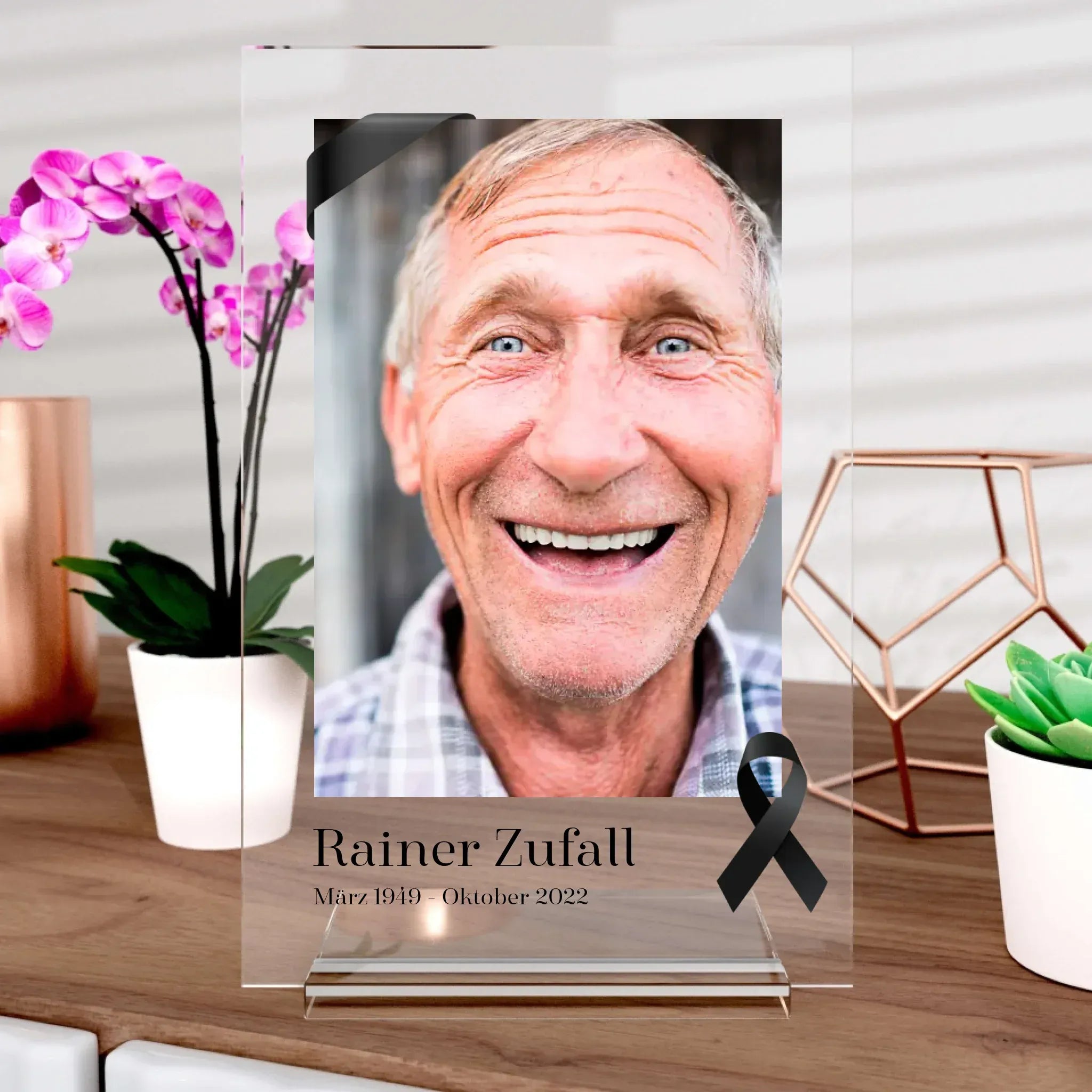 Personalisiertes Trauerbild - Aufsteller von Schmidt Digitaldruck GmbH