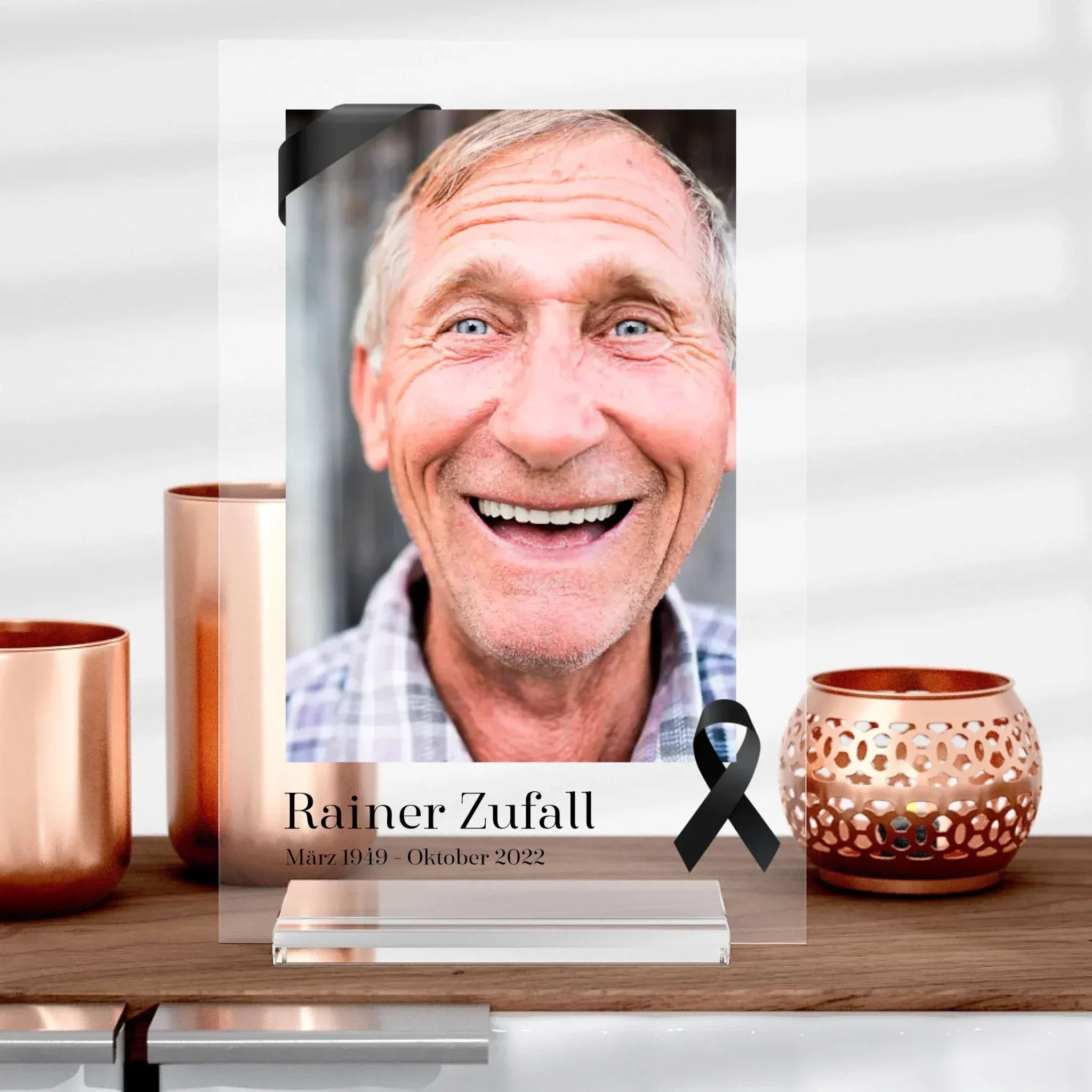 Personalisiertes Trauerbild - Aufsteller von Schmidt Digitaldruck GmbH