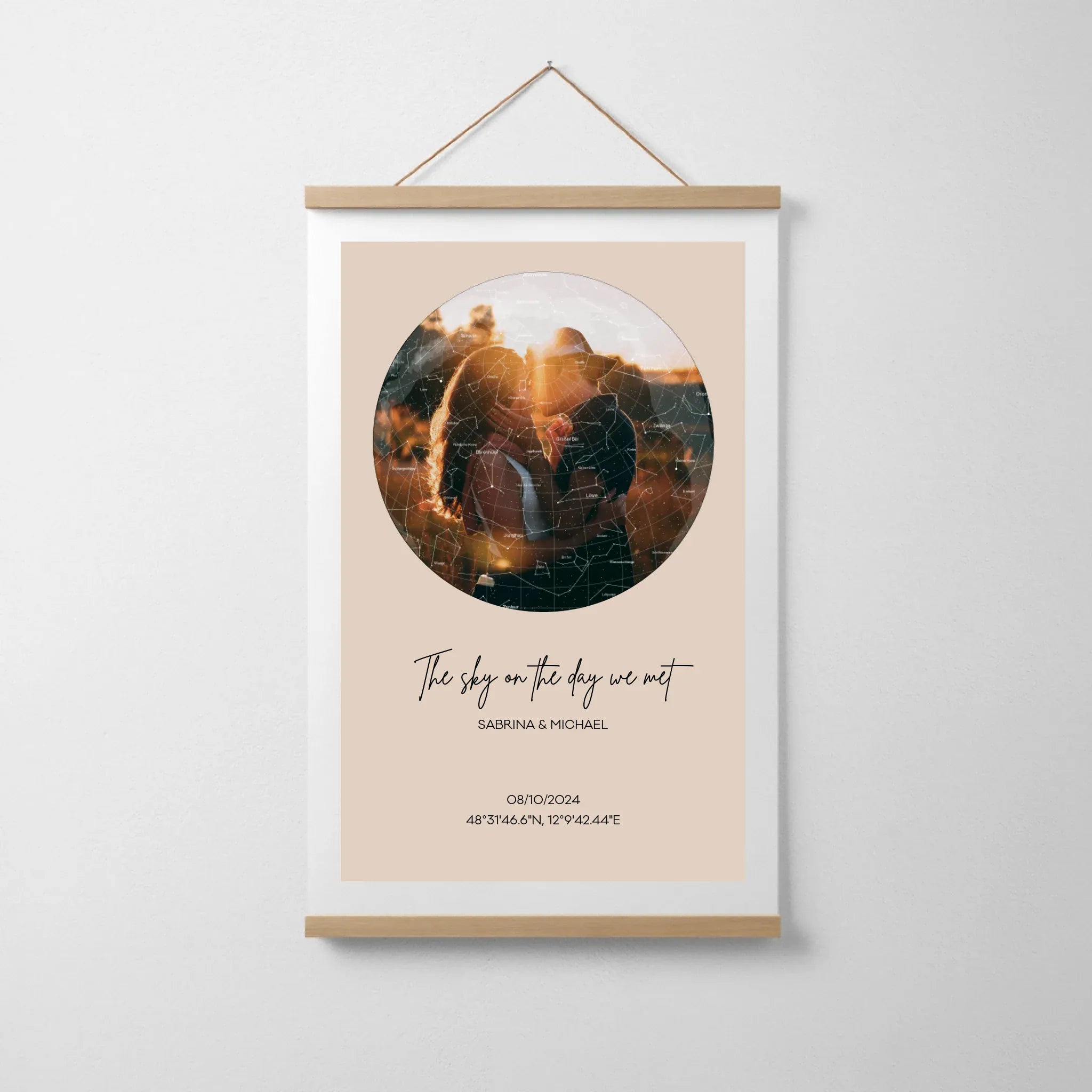 Sternbild - Aufsteller Poster auf Canvas / Ohne / 20 x 30 cm von Schmidt Digitaldruck GmbH
