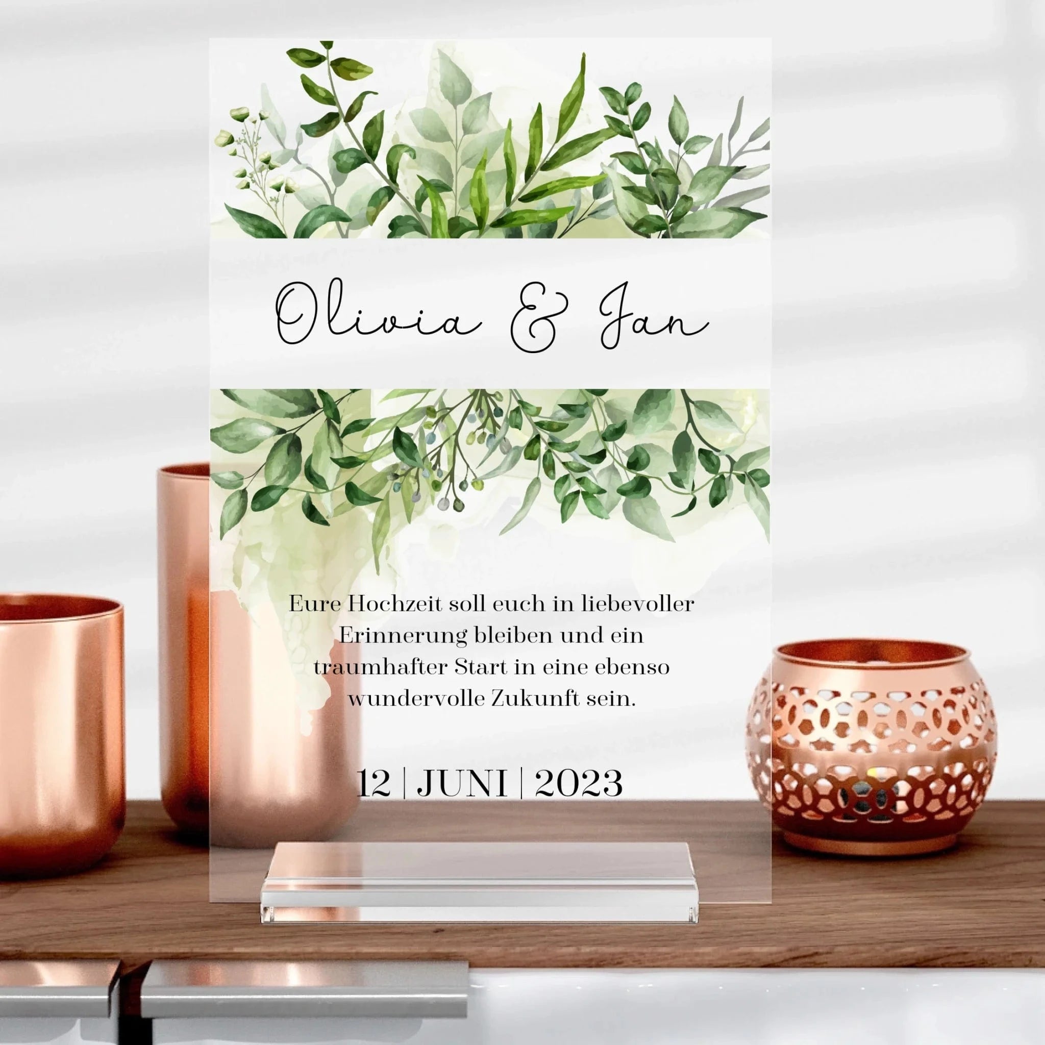 Wedding Memory aus Glas - Aufsteller von Schmidt Digitaldruck GmbH