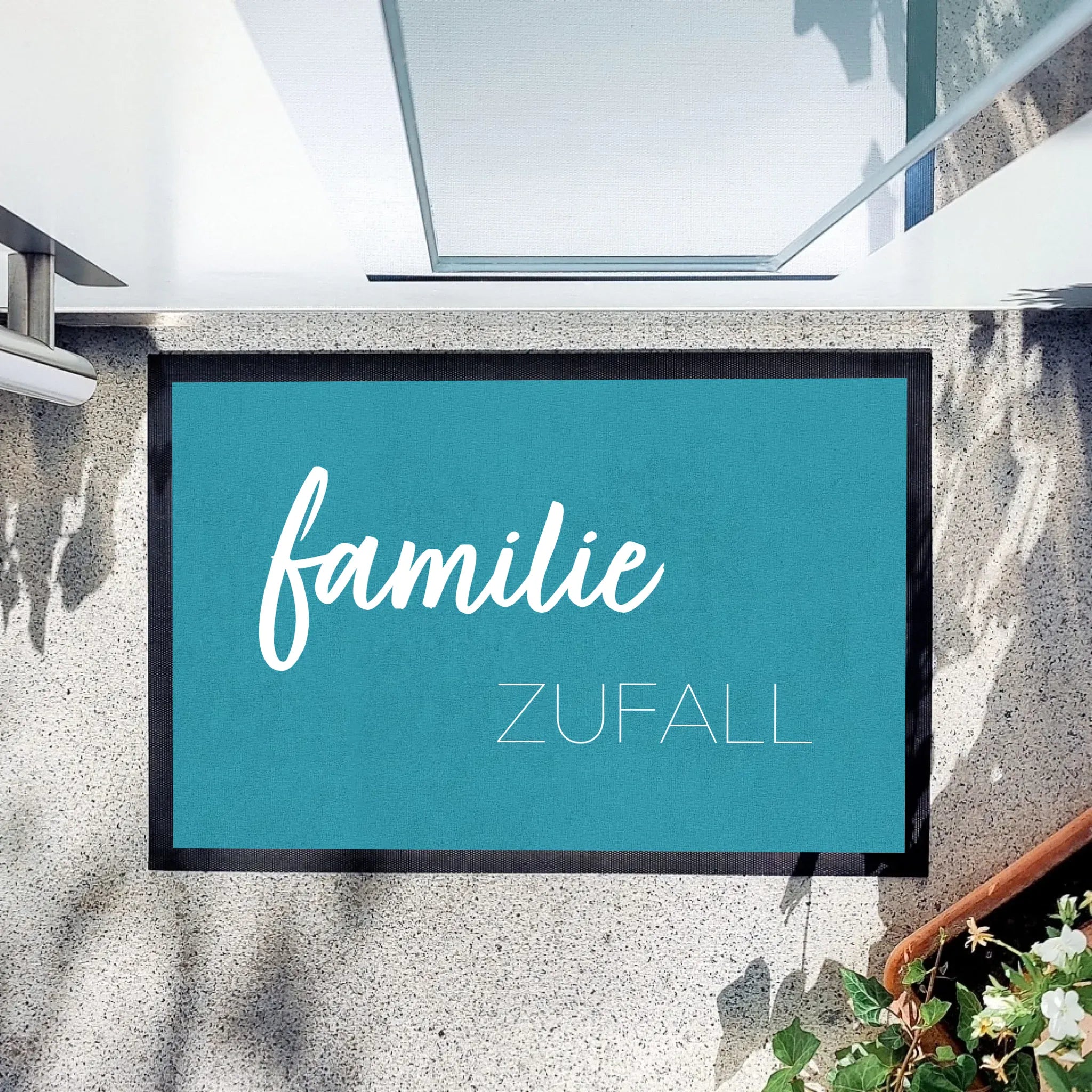 Fußmatte "Familie" - Fußmatte Fußmatte "Gummirand" / weiß / 60 x 40 cm von Schmidt Digitaldruck GmbH