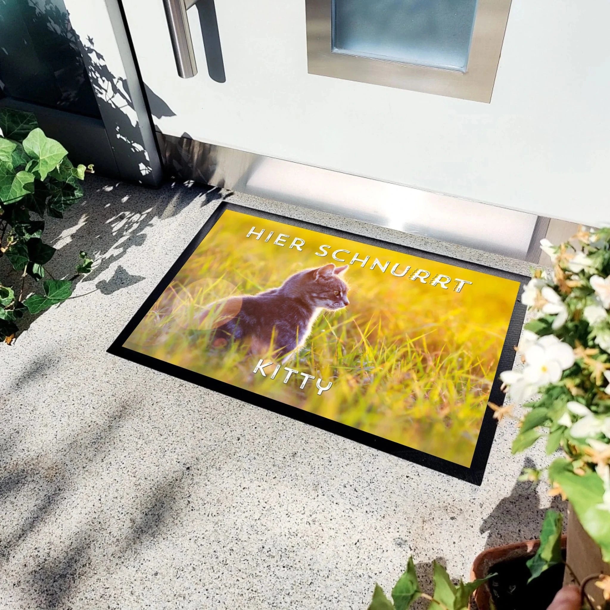 Fußmatte "Hier schnurrt..." - Fußmatte von Schmidt Digitaldruck GmbH