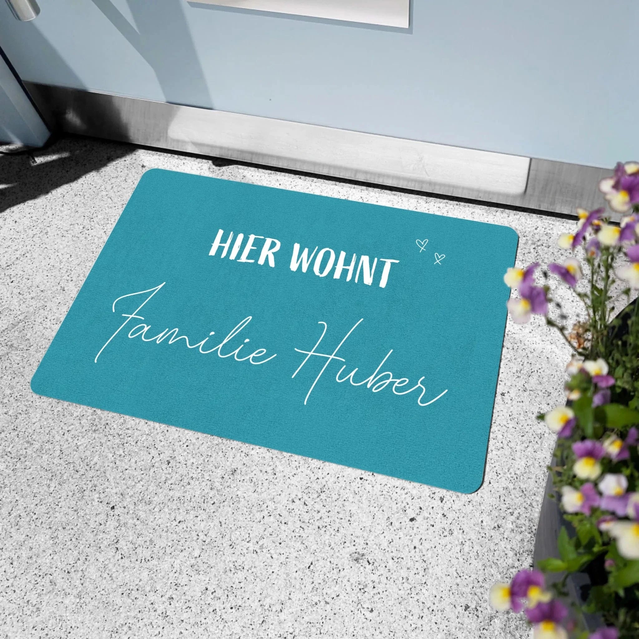 Fußmatte "Hier wohnt" - Fußmatte von Schmidt Digitaldruck GmbH