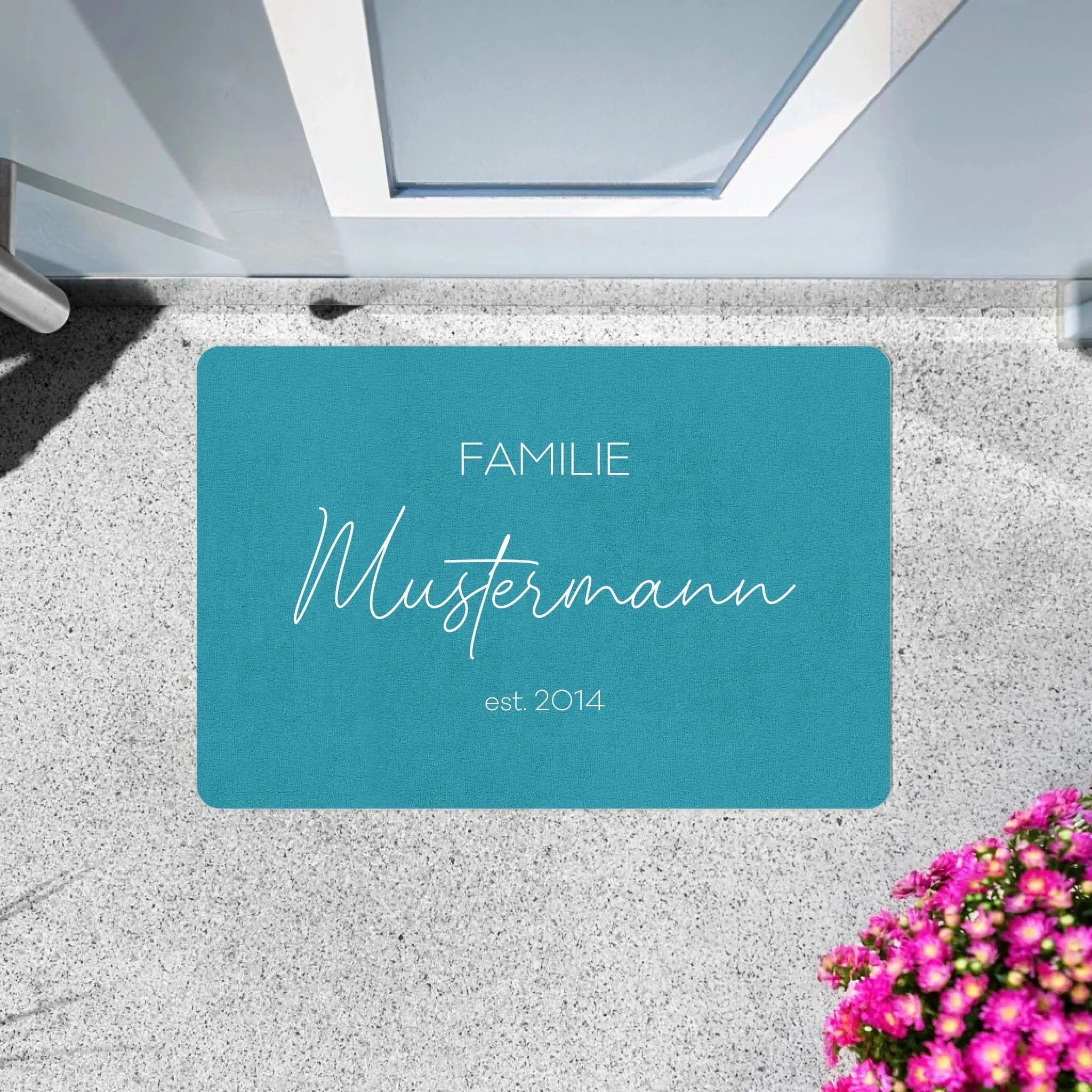 Fußmatte "Familienname" - Fußmatte Fußmatte / weiß / 60 x 40 cm von Schmidt Digitaldruck GmbH