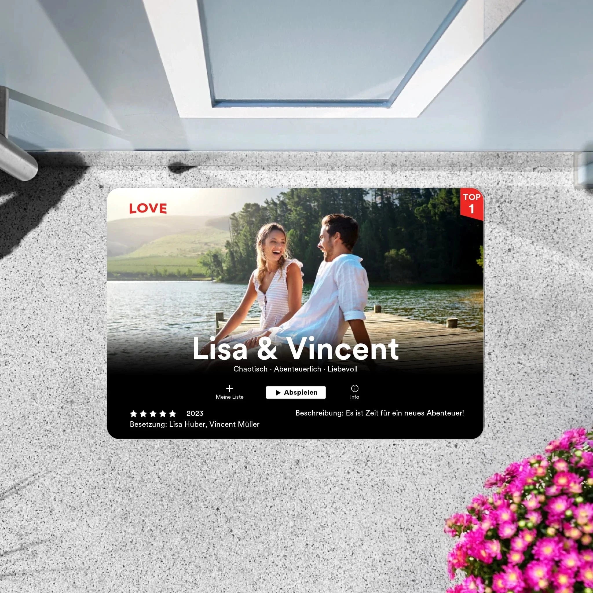 Fußmatte "Filmposter" - Fußmatte Fußmatte / weiß / 60 x 40 cm von Schmidt Digitaldruck GmbH