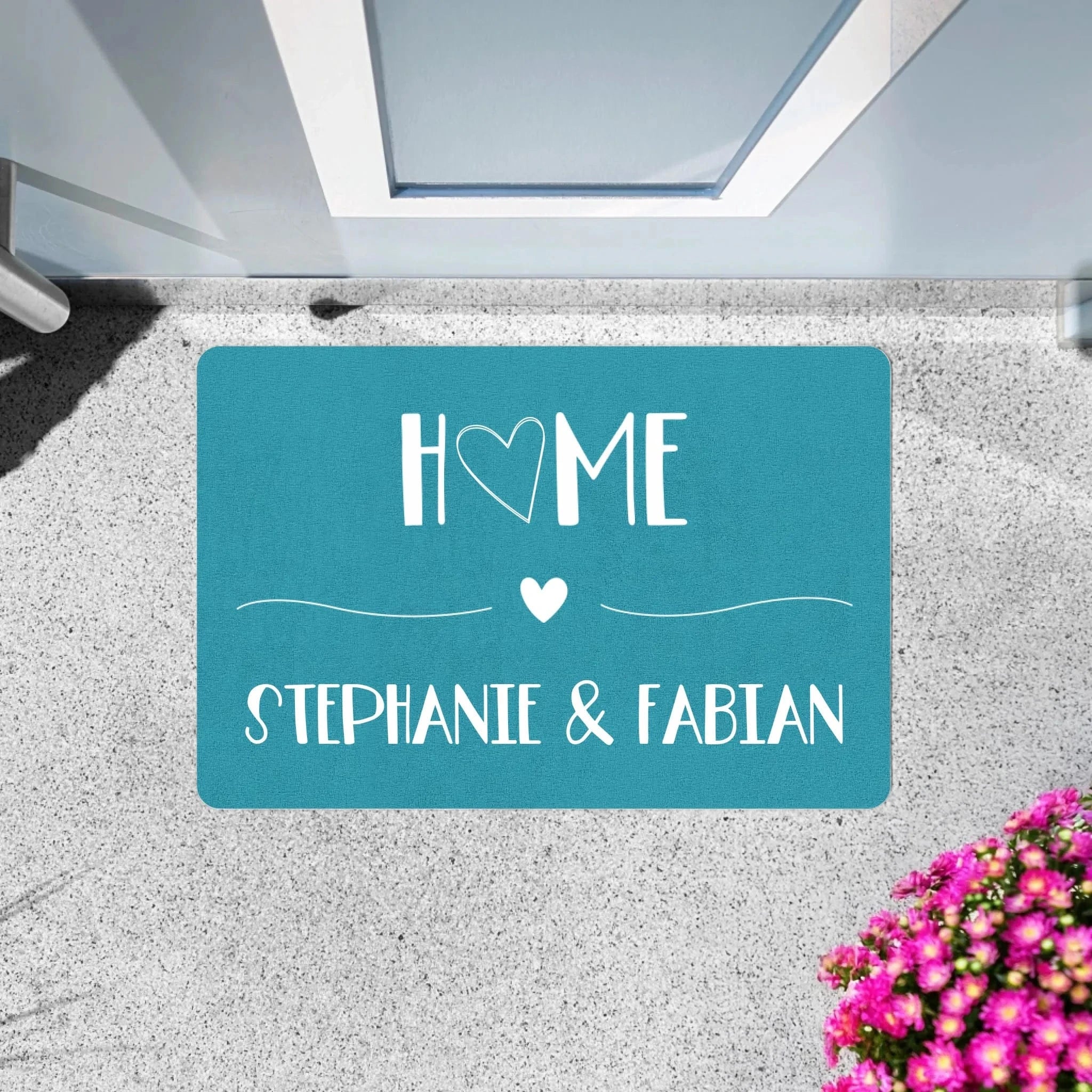 Fußmatte "Home" - Fußmatte Fußmatte / weiß / 60 x 40 cm von Schmidt Digitaldruck GmbH