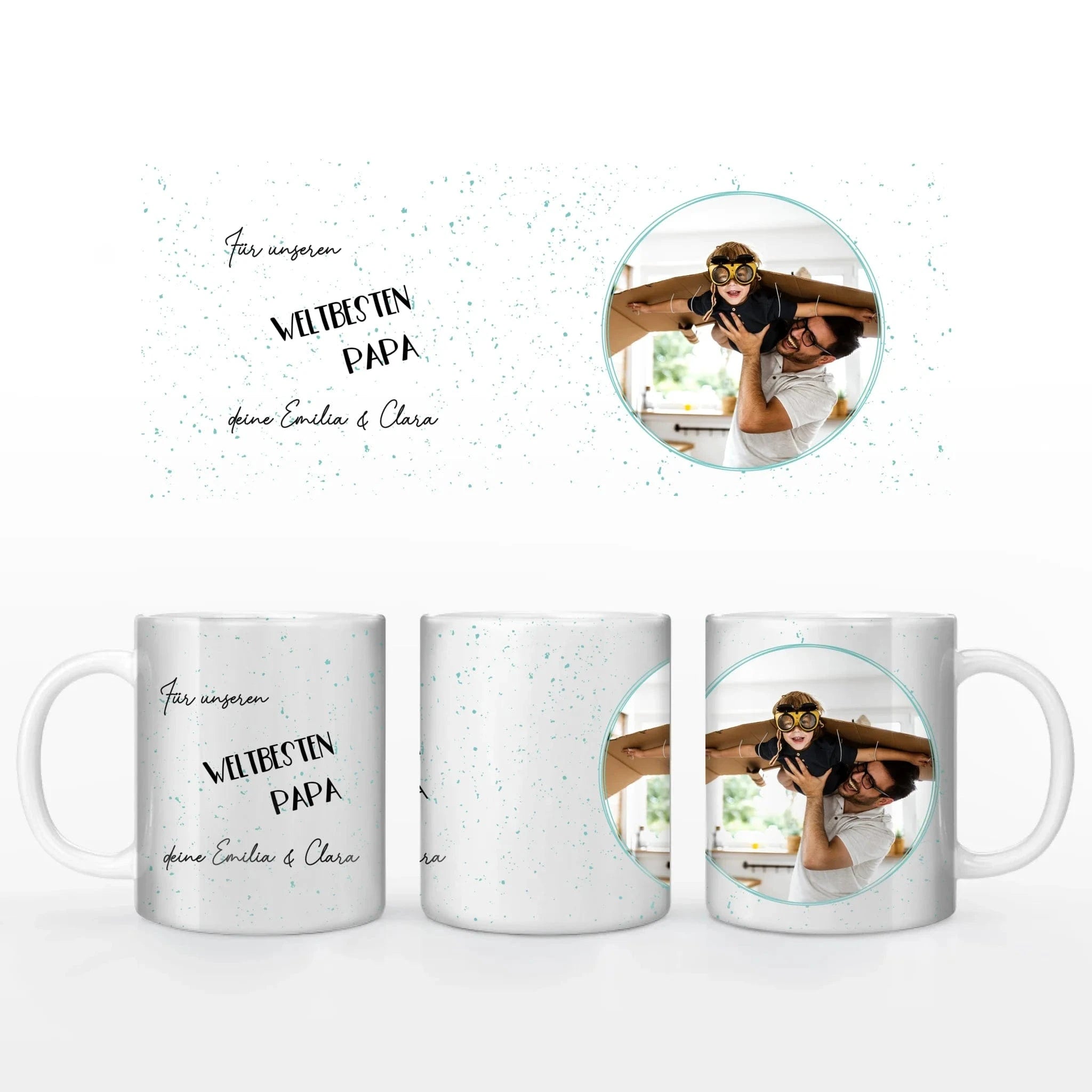 Fototasse Vatertag "weltbester Papa" - Tasse Keramik-Tasse / Weiß / 330 ml von Schmidt Digitaldruck GmbH