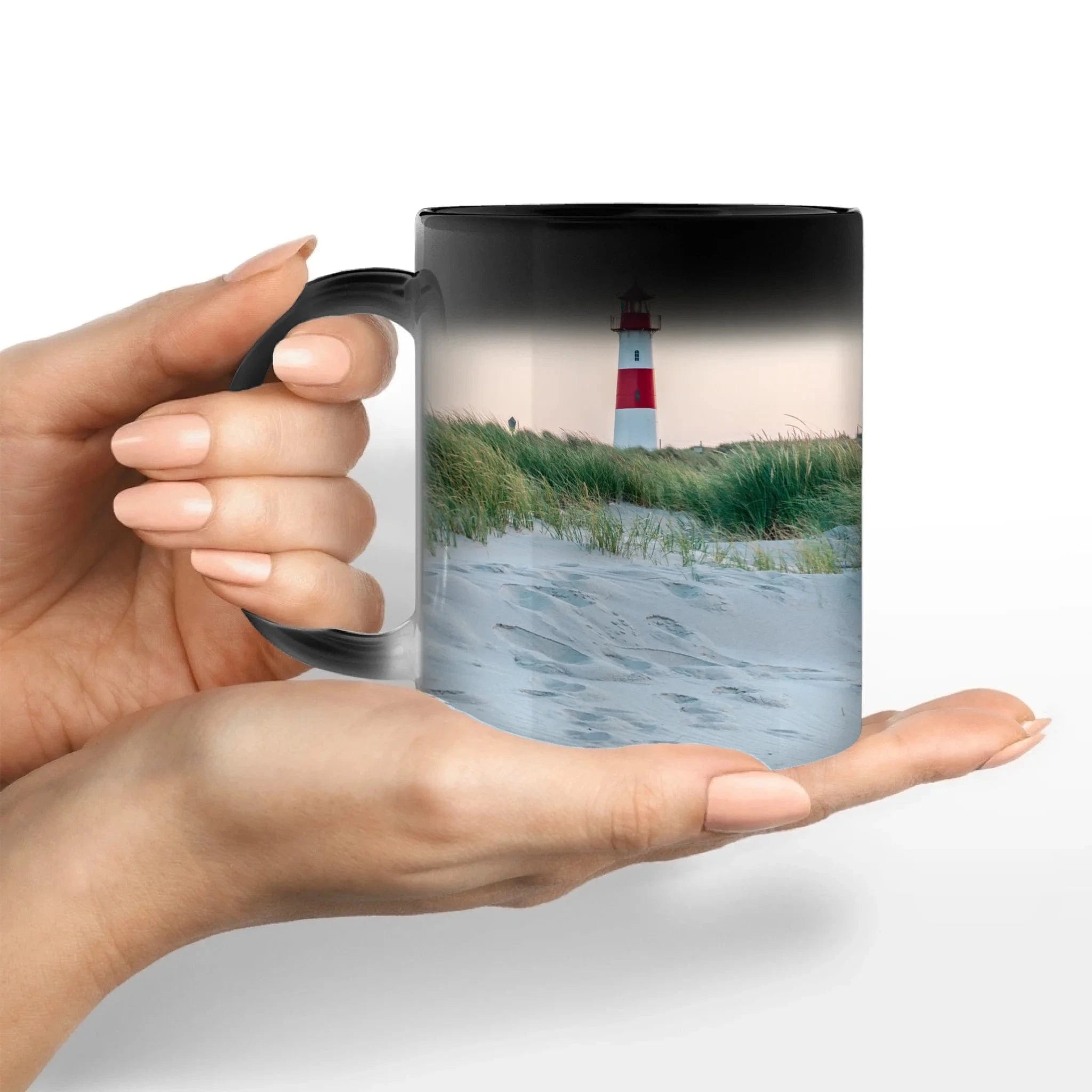 Fototasse - Tasse Keramik-Zaubertasse / Schwarz / 330 ml von Schmidt Digitaldruck GmbH