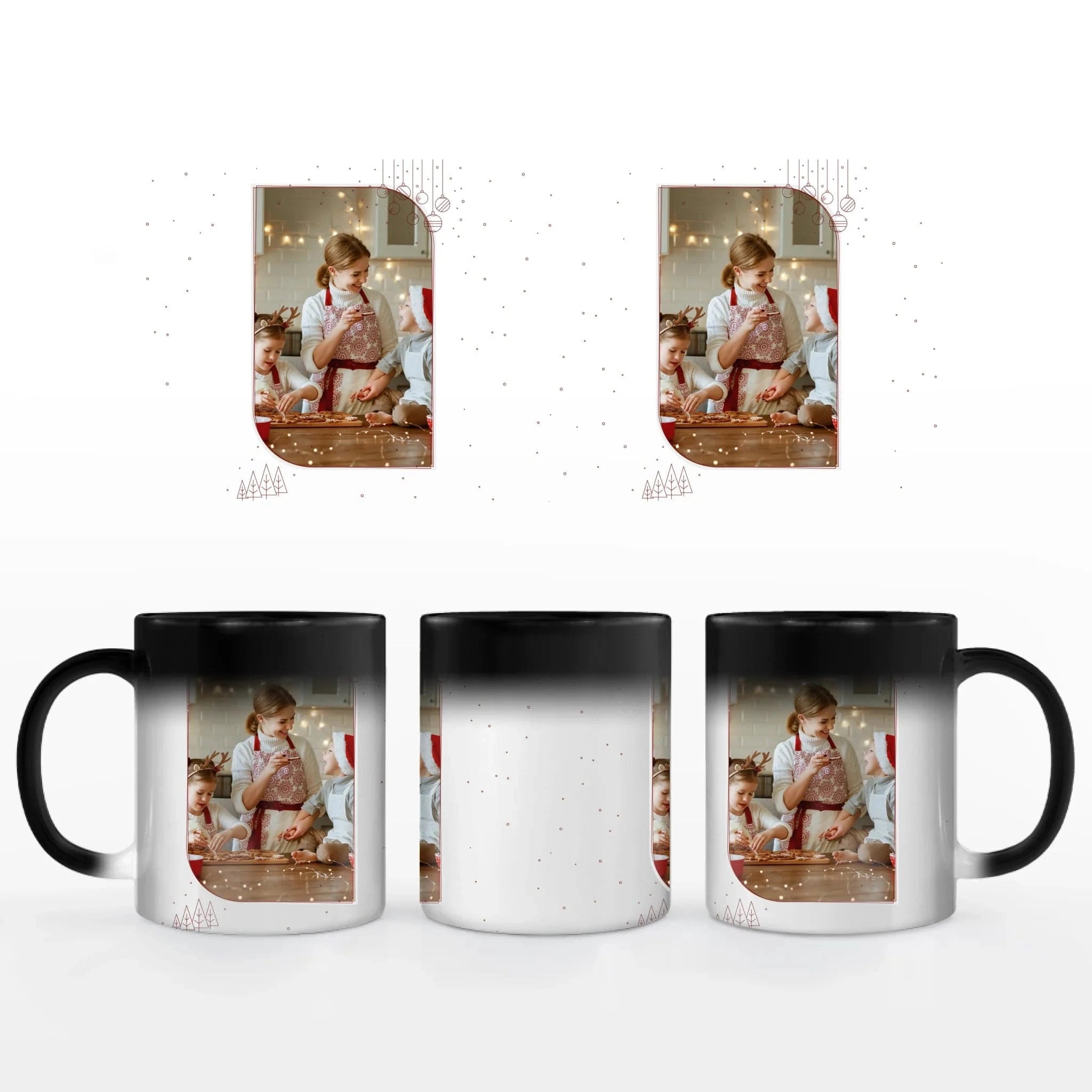 Fototasse "Christmas" - Tasse Keramik-Zaubertasse / Schwarz / 330 ml von Schmidt Digitaldruck GmbH