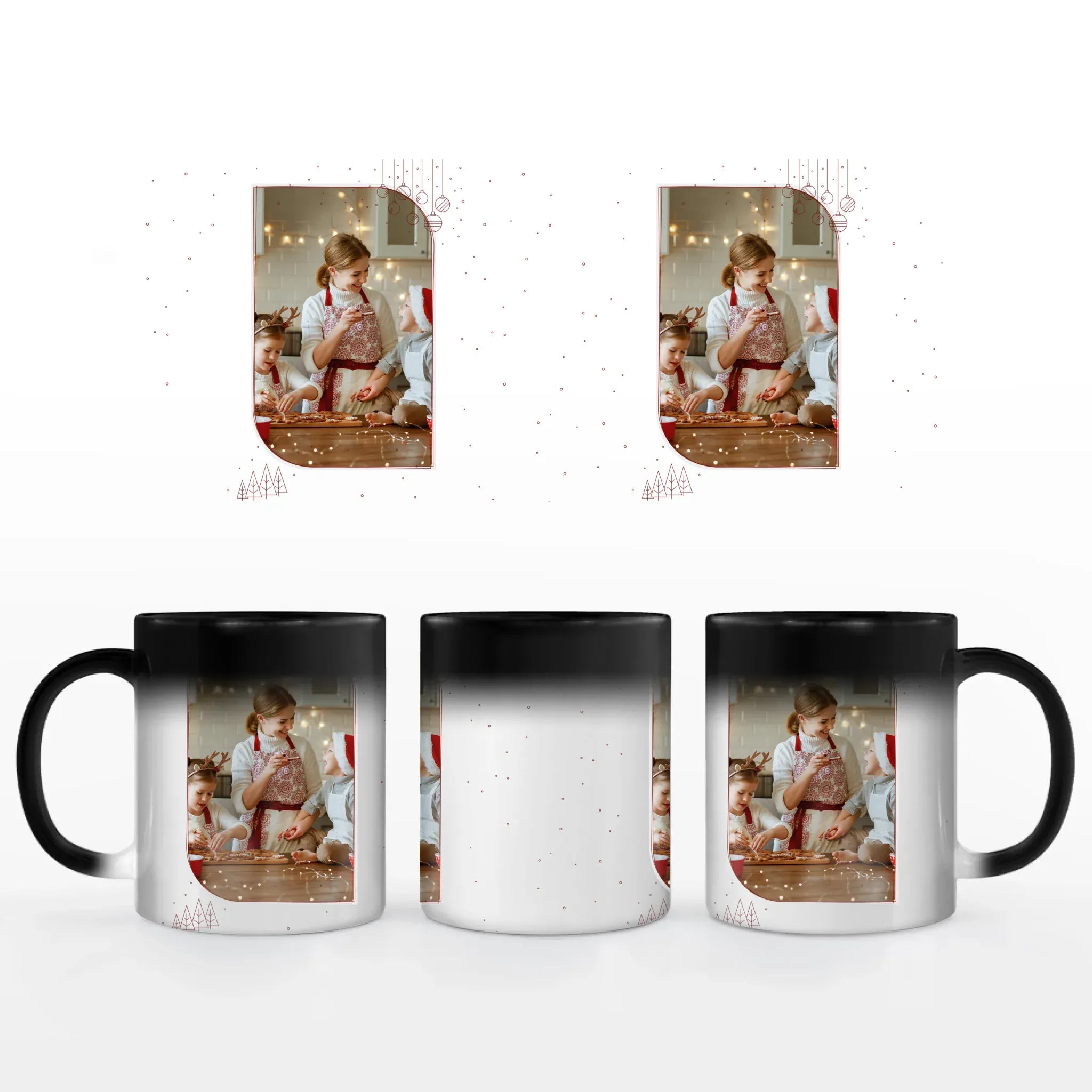 Fototasse "Christmas" - Tasse Keramik-Zaubertasse / Schwarz / 330 ml von Schmidt Digitaldruck GmbH