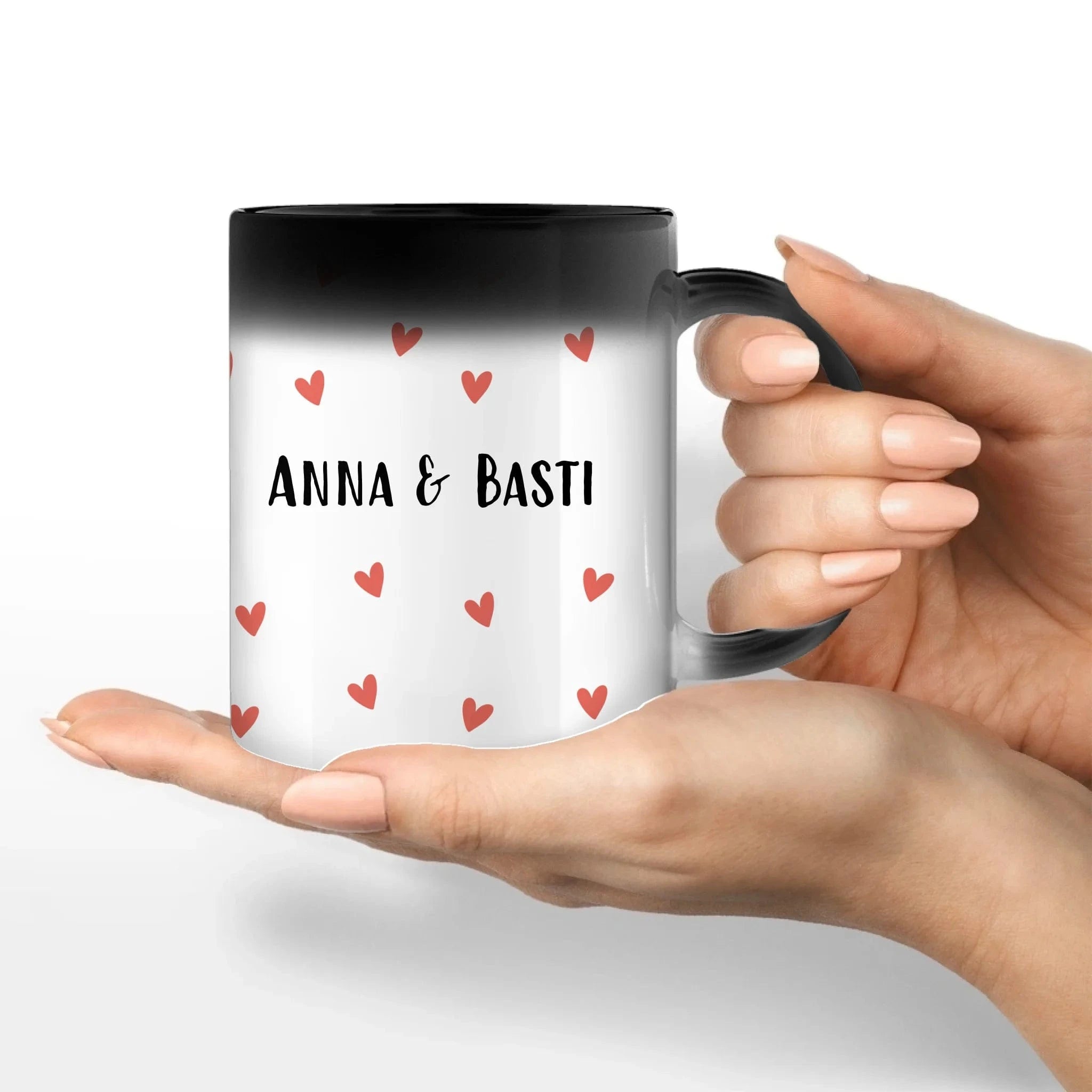 Fototasse "Valentinstag" - Tasse Keramik-Zaubertasse / Schwarz / 330 ml von Schmidt Digitaldruck GmbH