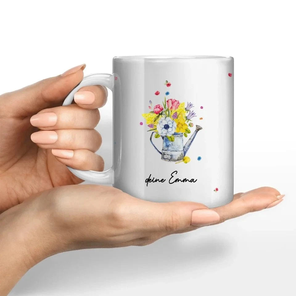 Motivtasse Muttertag "Blümchen Gießkanne" - Tasse von Schmidt Digitaldruck GmbH