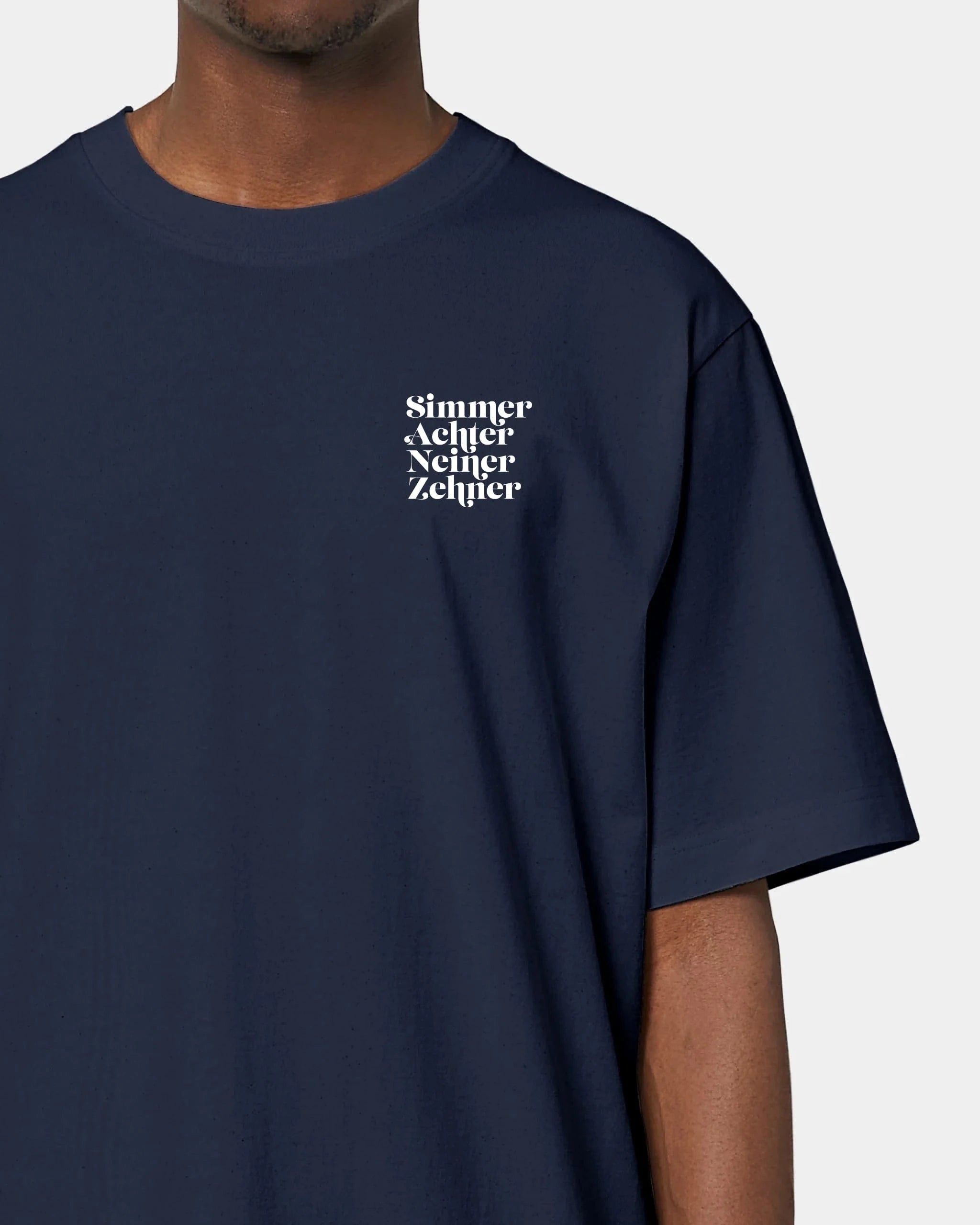 Personalisiertes T-Shirt "Spielkarten" - Textil Oversized / French Navy / XXS von Schmidt Digitaldruck GmbH