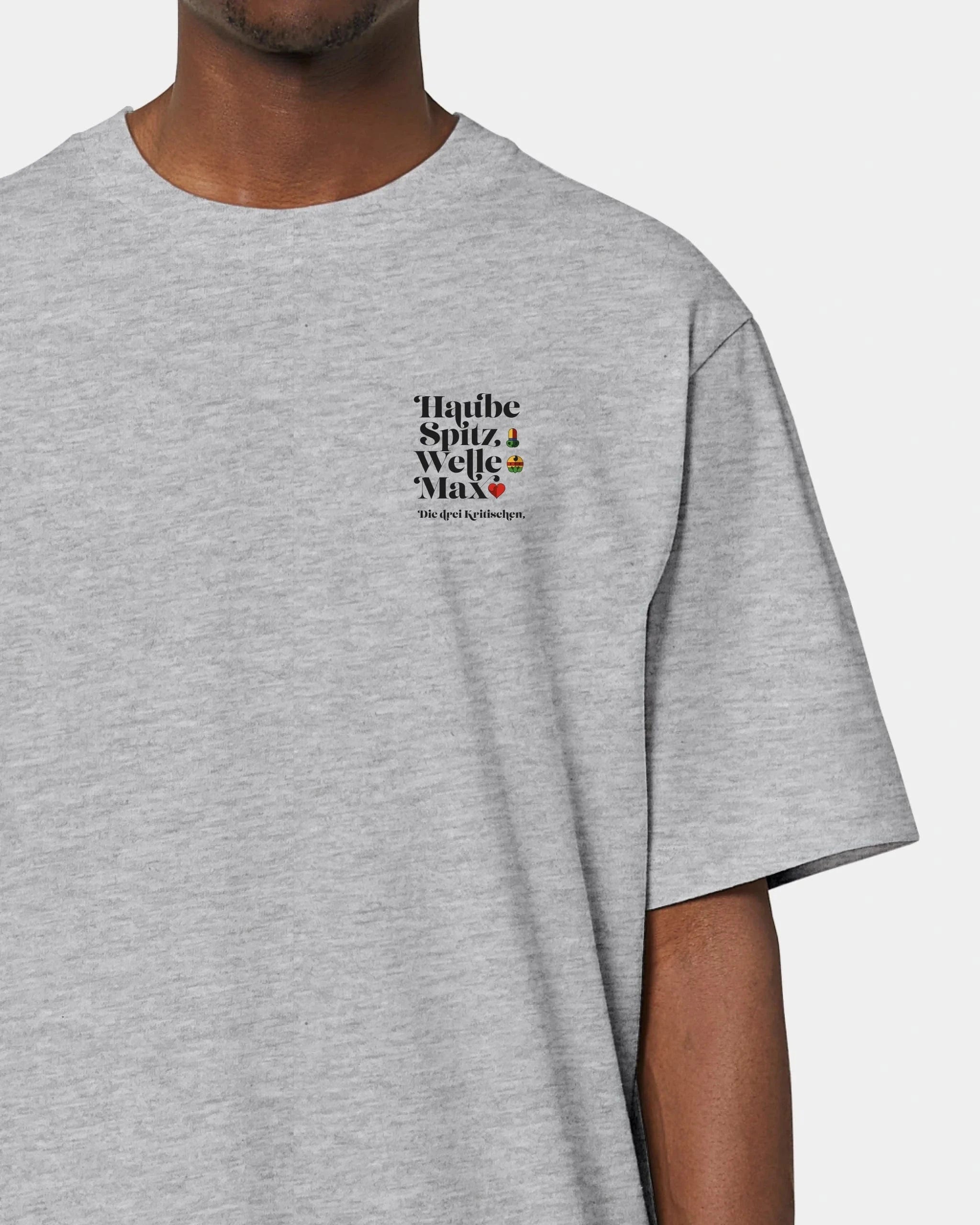 Personalisiertes T-Shirt "Watten" - Textil Oversized / Heather Grey / XXS von Schmidt Digitaldruck GmbH