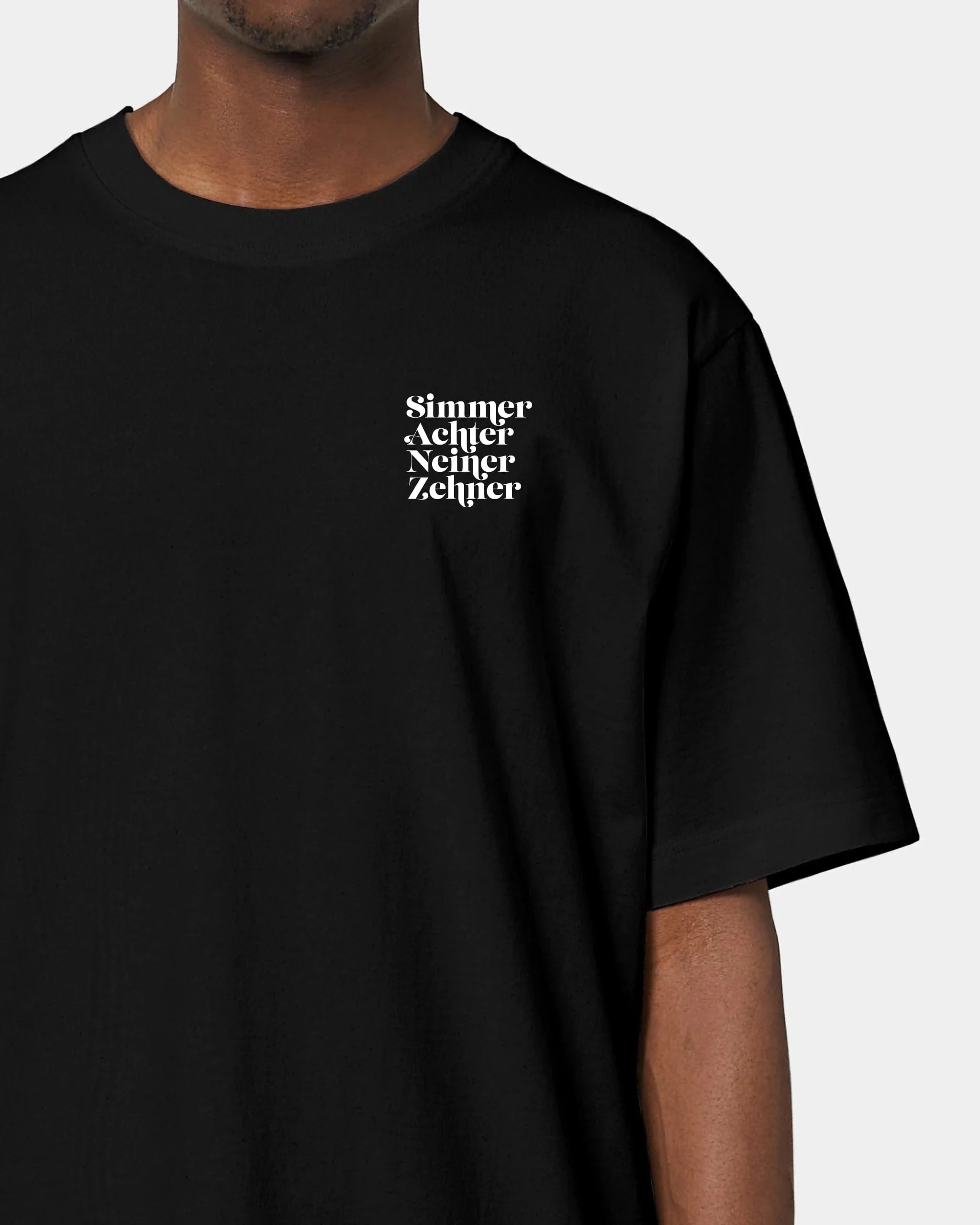Personalisiertes T-Shirt "Spielkarten" - Textil Oversized / Schwarz / XXS von Schmidt Digitaldruck GmbH