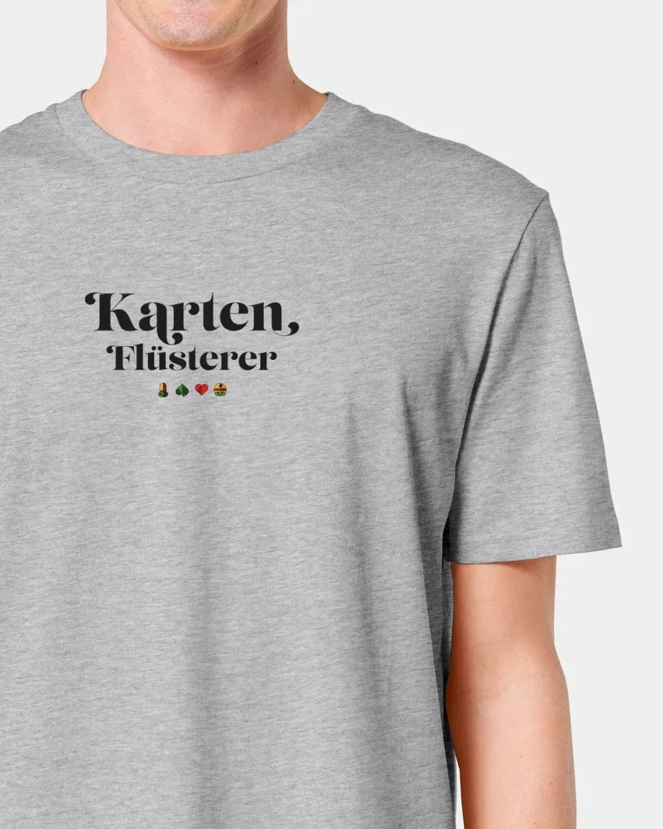 Personalisiertes T-Shirt "Karten Flüsterer" - Textil Unisex / Heather Grey / XXS von Schmidt Digitaldruck GmbH
