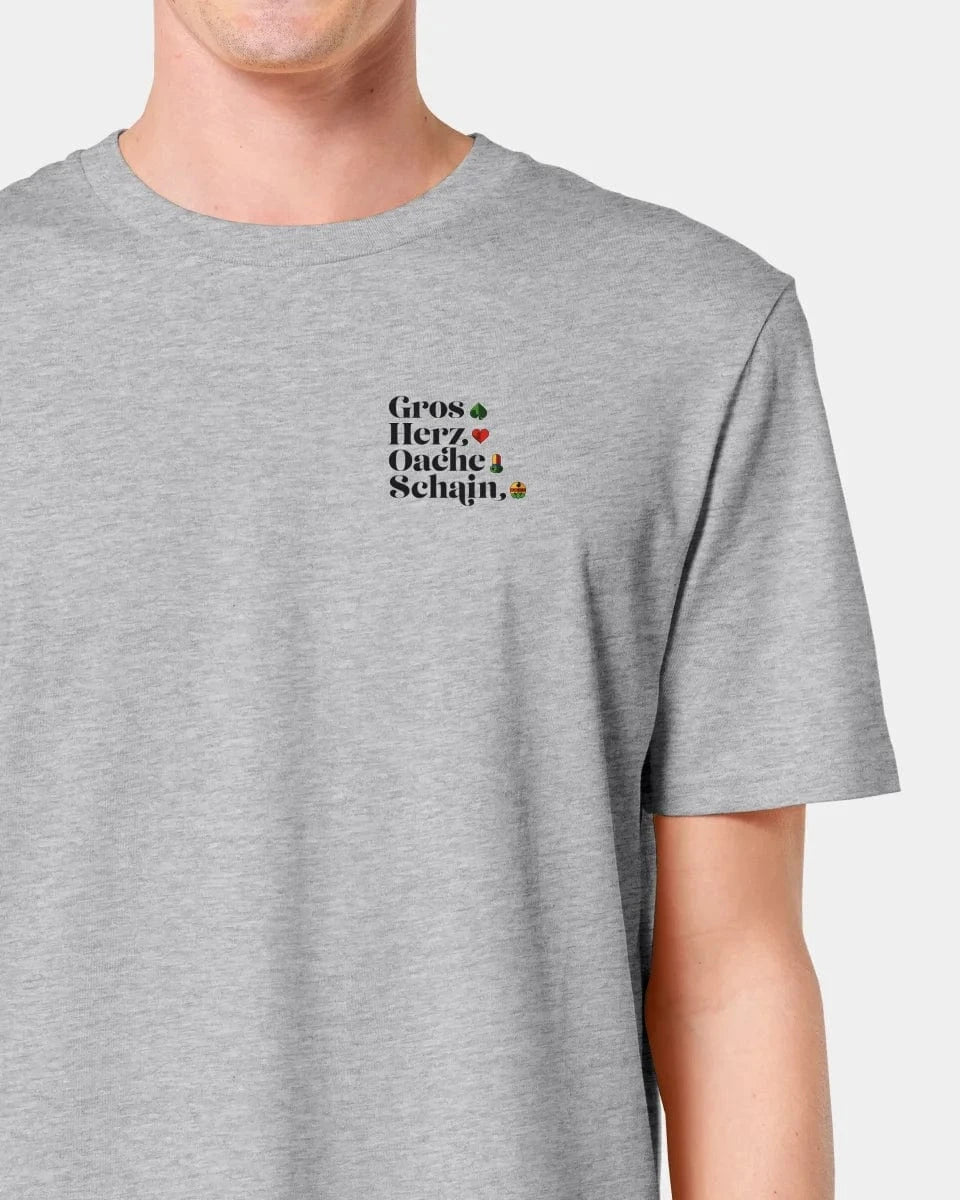 Personalisiertes T-Shirt "Watten - Kartenfarben" - Textil Unisex / Heather Grey / XXS von Schmidt Digitaldruck GmbH