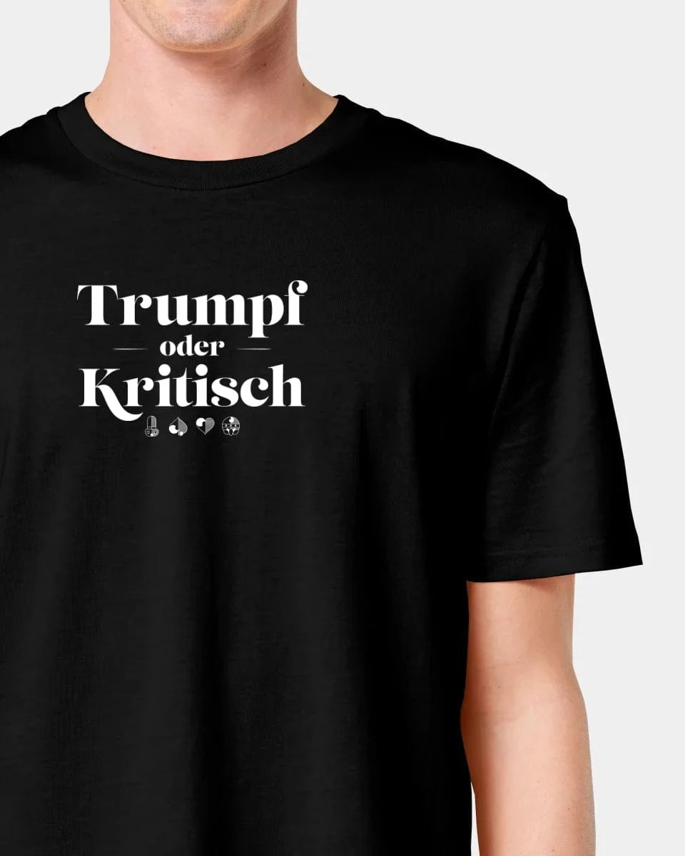 Personalisiertes T-Shirt "Watten - Trumpf oder Kritisch" - Textil Unisex / Schwarz / XXS von Schmidt Digitaldruck GmbH