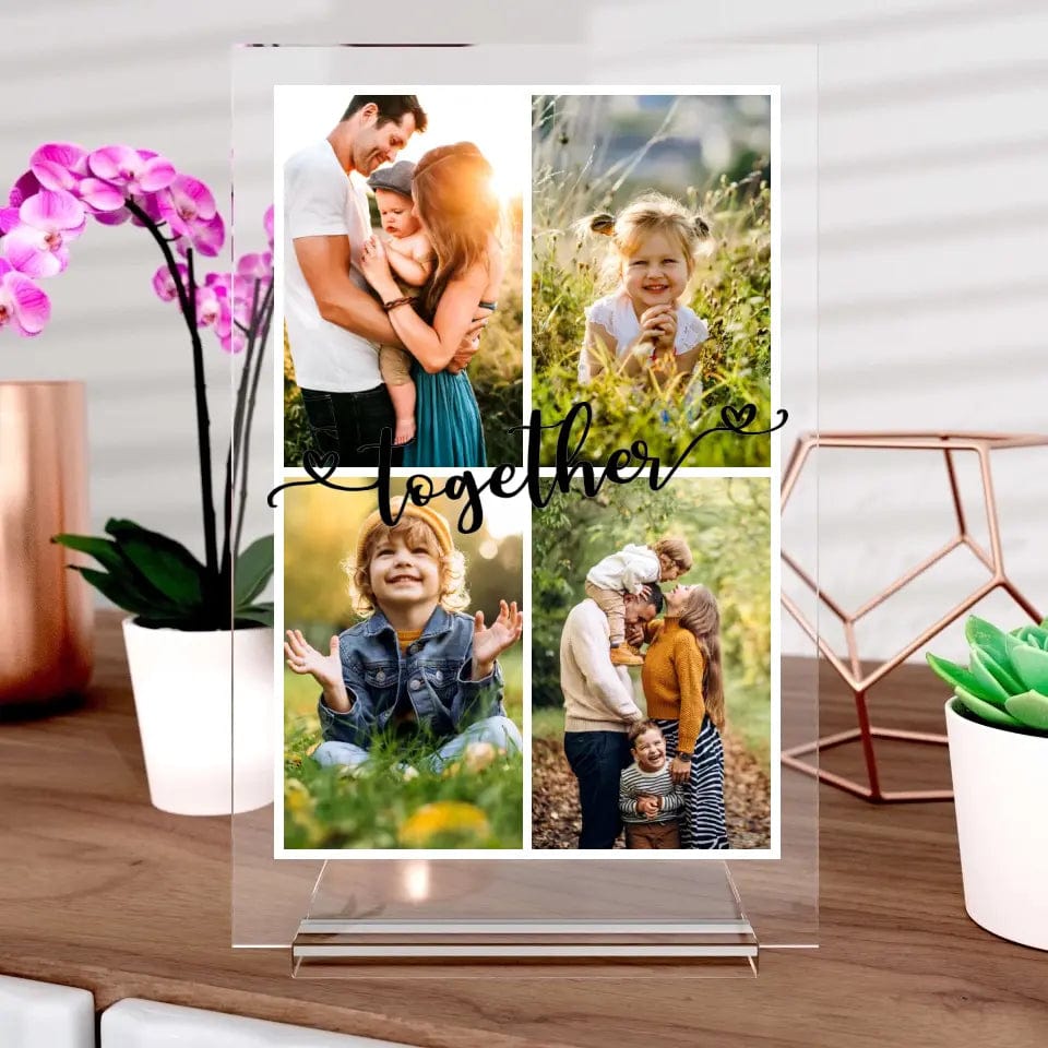 Familien-Collage Aufsteller aus Glas - Customizer von TeeInBlue