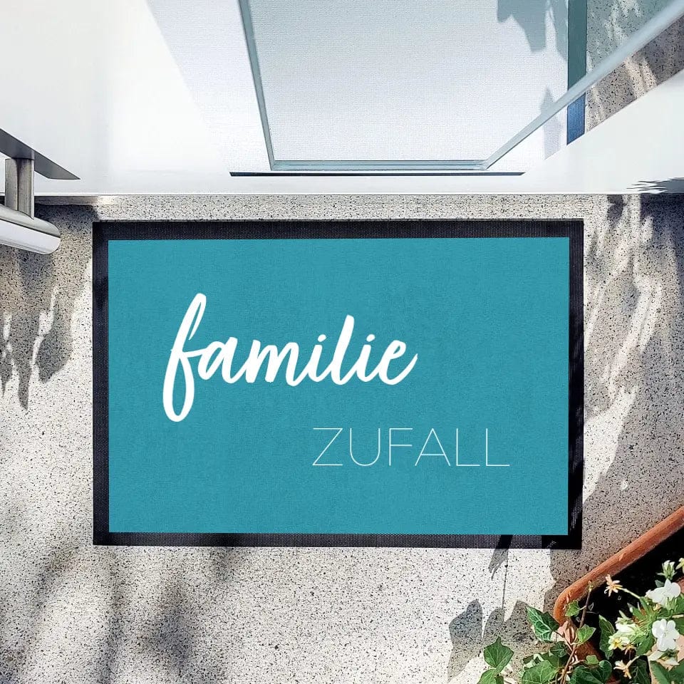 Fußmatte "Familie" - Customizer Fußmatte "Gummirand" / weiß / 60 x 40 cm von TeeInBlue