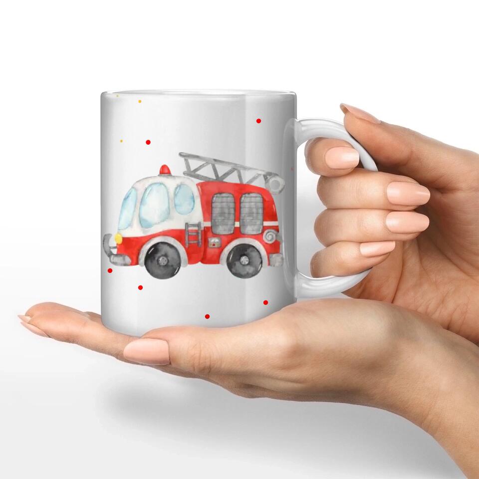 Motivtasse Feuerwehr - Customizer Keramik-Tasse / Weiß / 330 ml von TeeInBlue