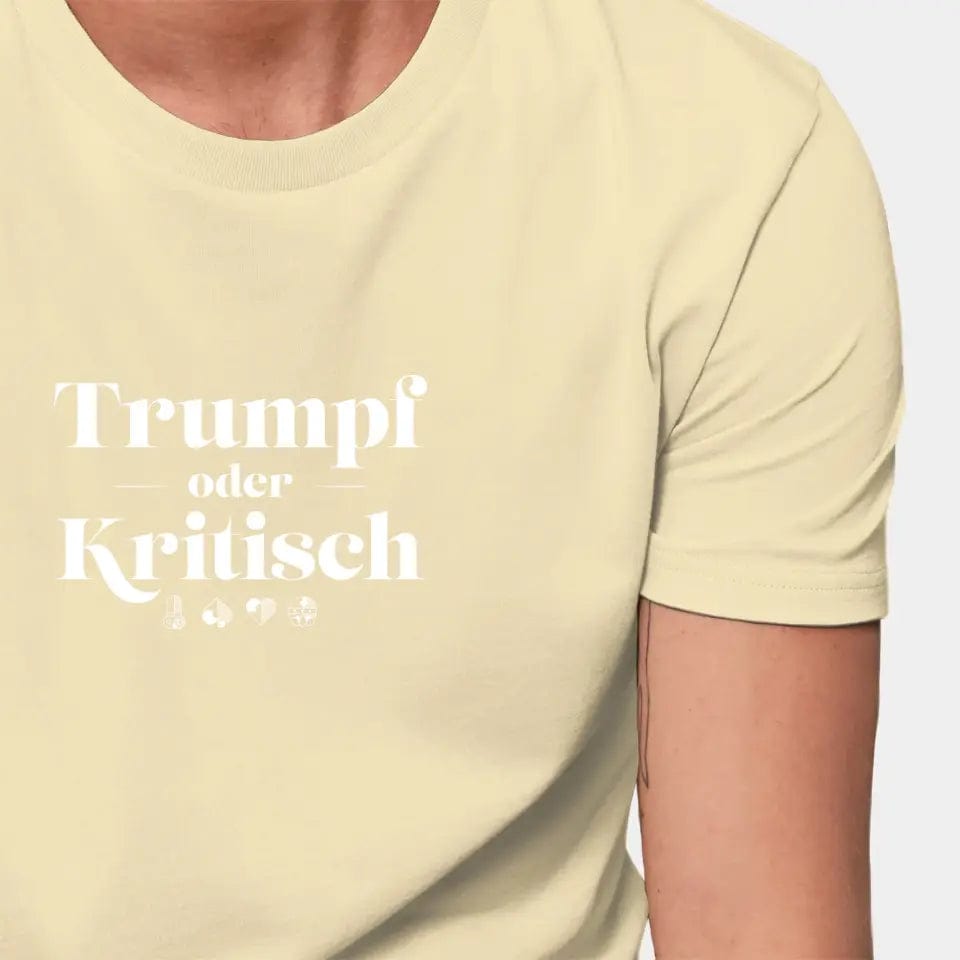 Personalisiertes T-Shirt "Watten - Trumpf oder Kritisch" - Customizer Stanley/Stella Creator / butter / XXS von TeeInBlue
