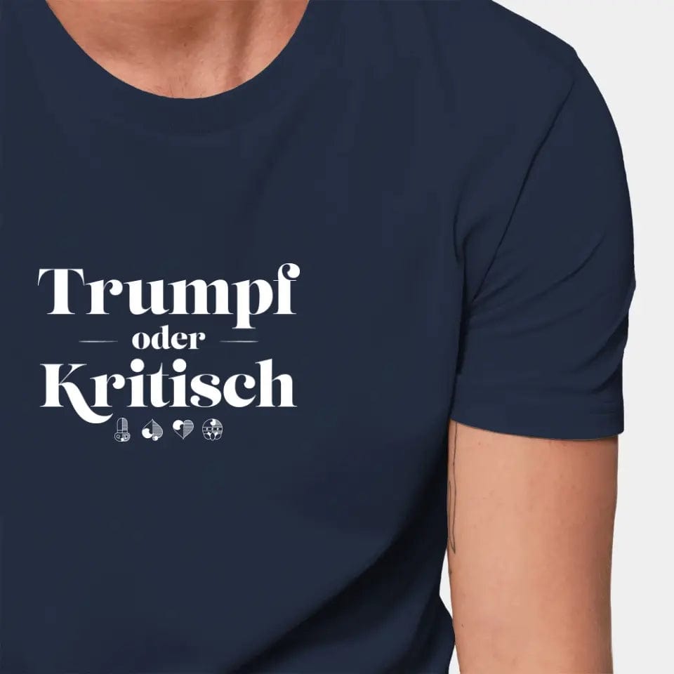 Personalisiertes T-Shirt "Watten - Trumpf oder Kritisch" - Customizer Stanley/Stella Creator / french navy / XXS von TeeInBlue
