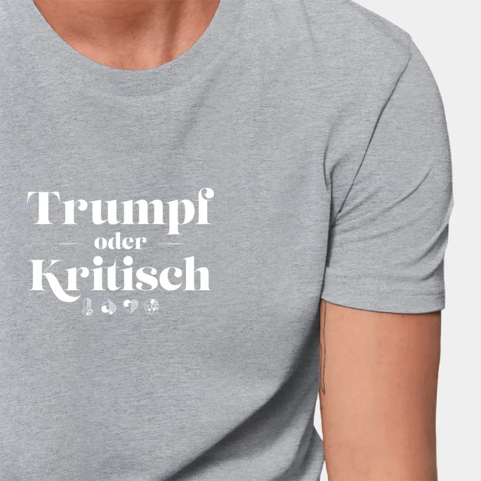 Personalisiertes T-Shirt "Watten - Trumpf oder Kritisch" - Customizer Stanley/Stella Creator / heather grey / XXS von TeeInBlue